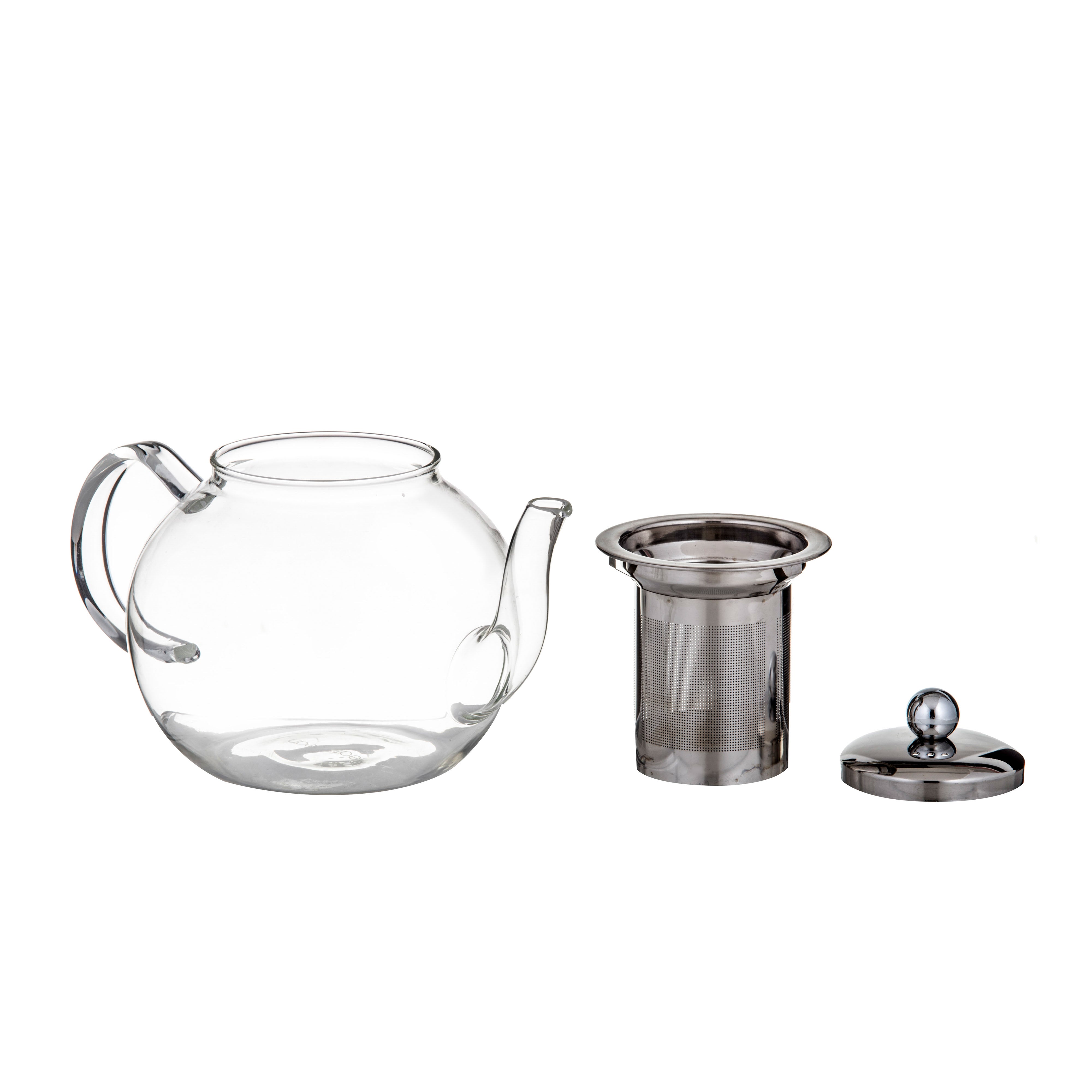 Leaf & Bean Glass Teapot with Infuser 5 Cup (1L) Stainless Steel