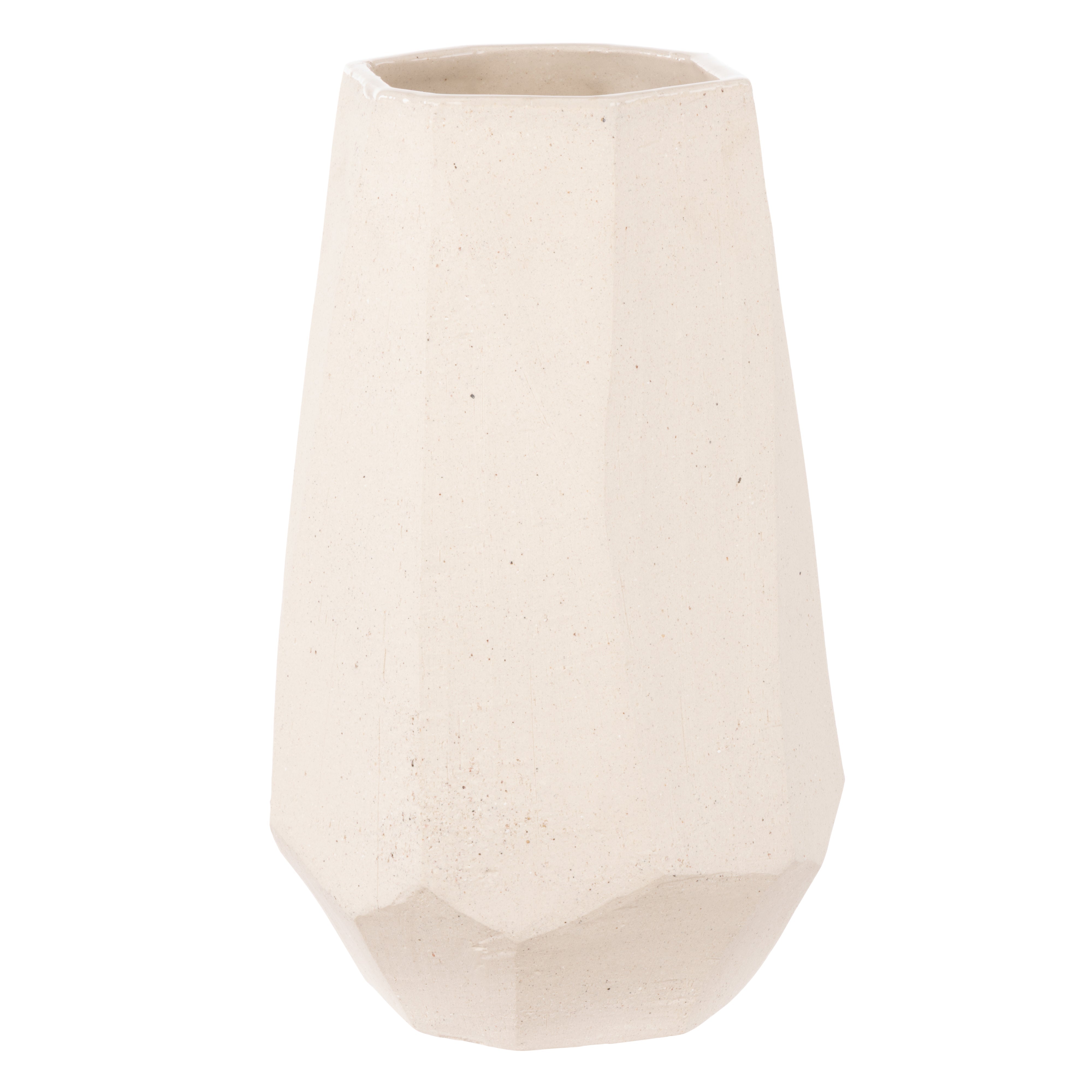Amalfi Ellison Faceted Vase Large Natural