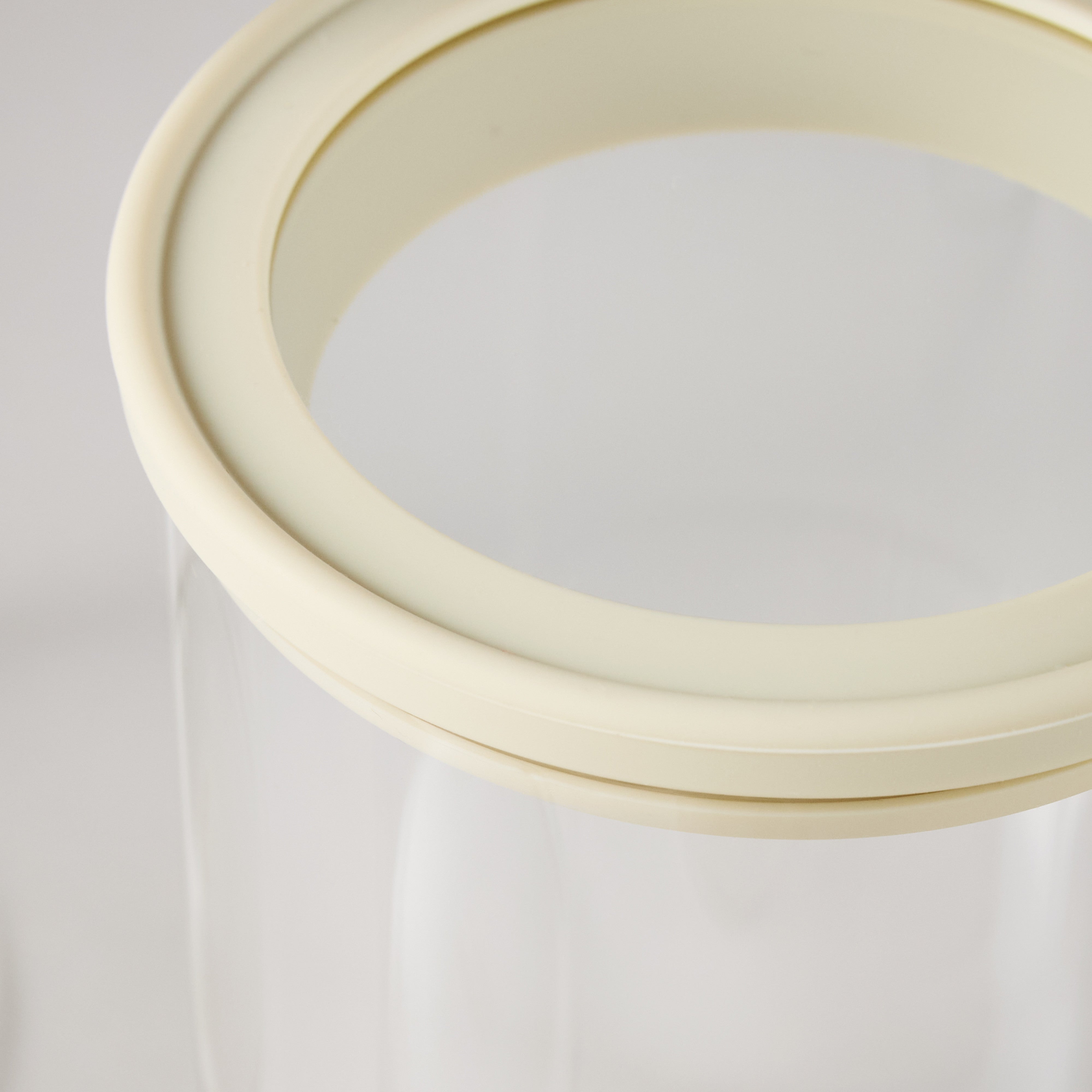 SVNA Glass Canister 4 Piece Set Cream