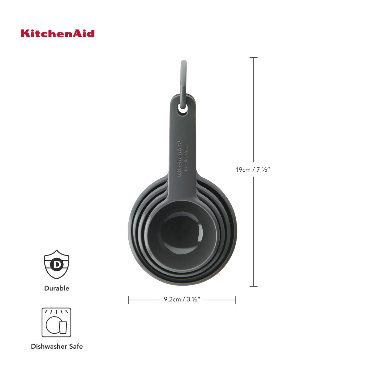 KitchenAid 4 Piece Measuring Cup Set (Charcoal Grey)