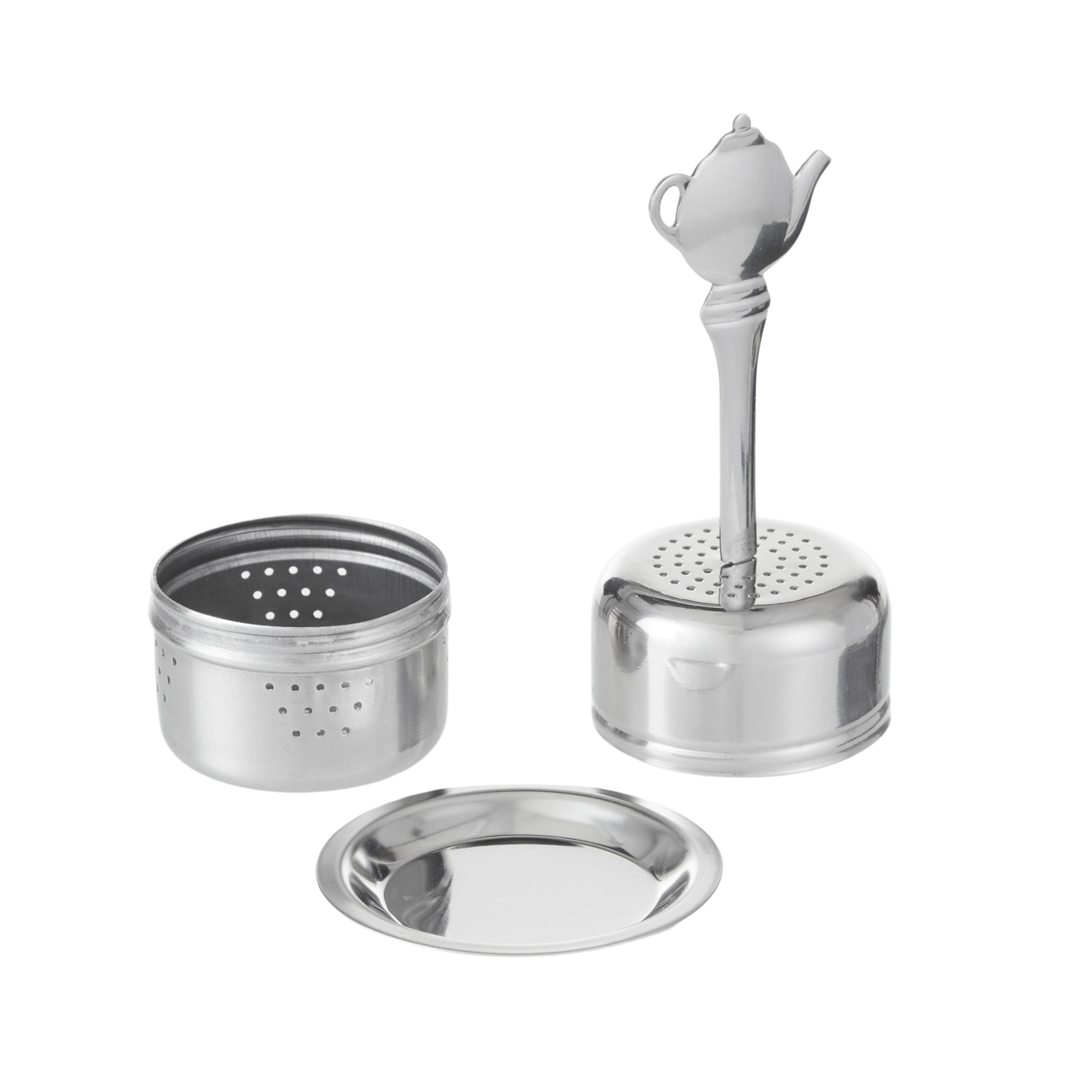 Leaf & Bean Tea Pot Stick Infuser Silver