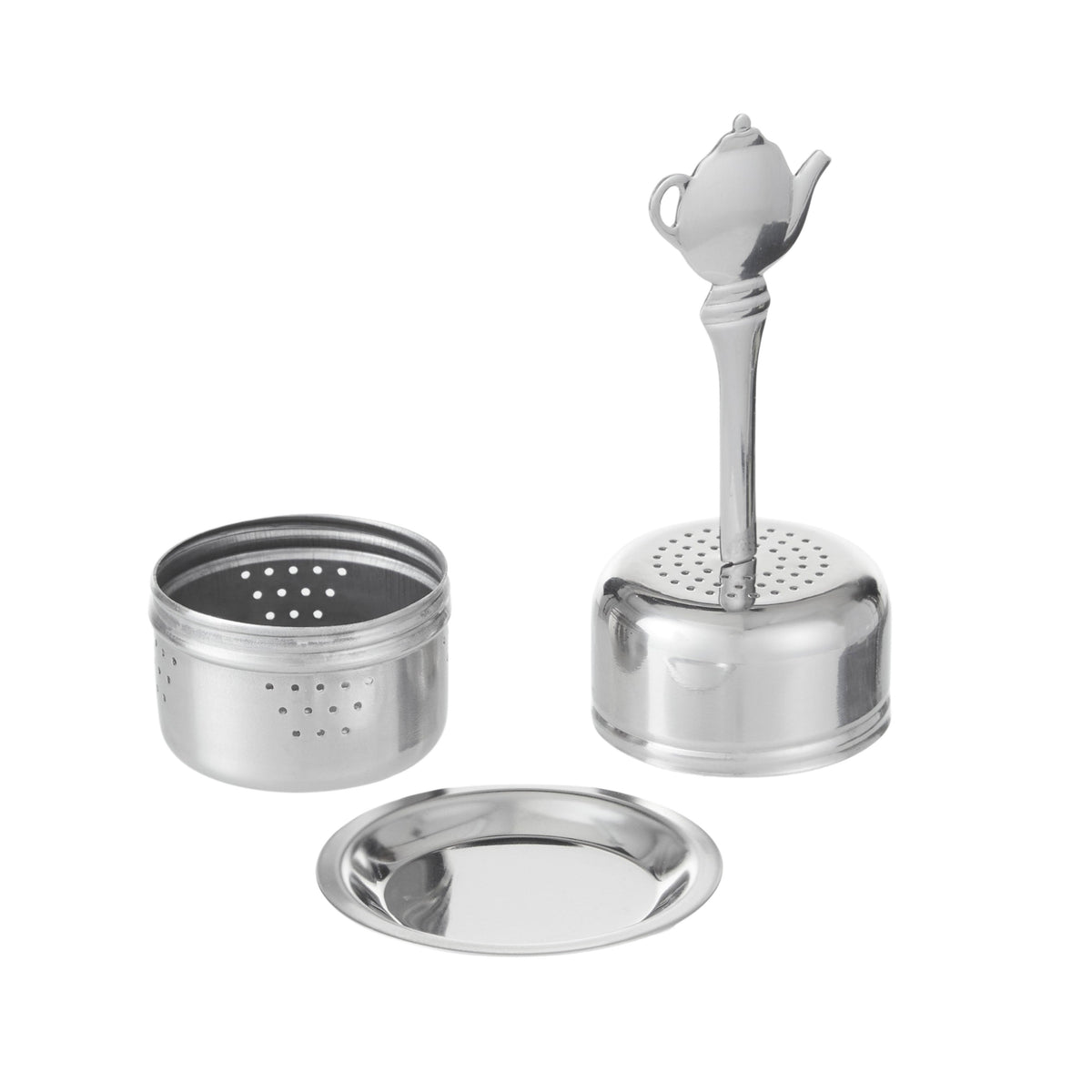 Leaf & Bean Tea Pot Stick Infuser Silver