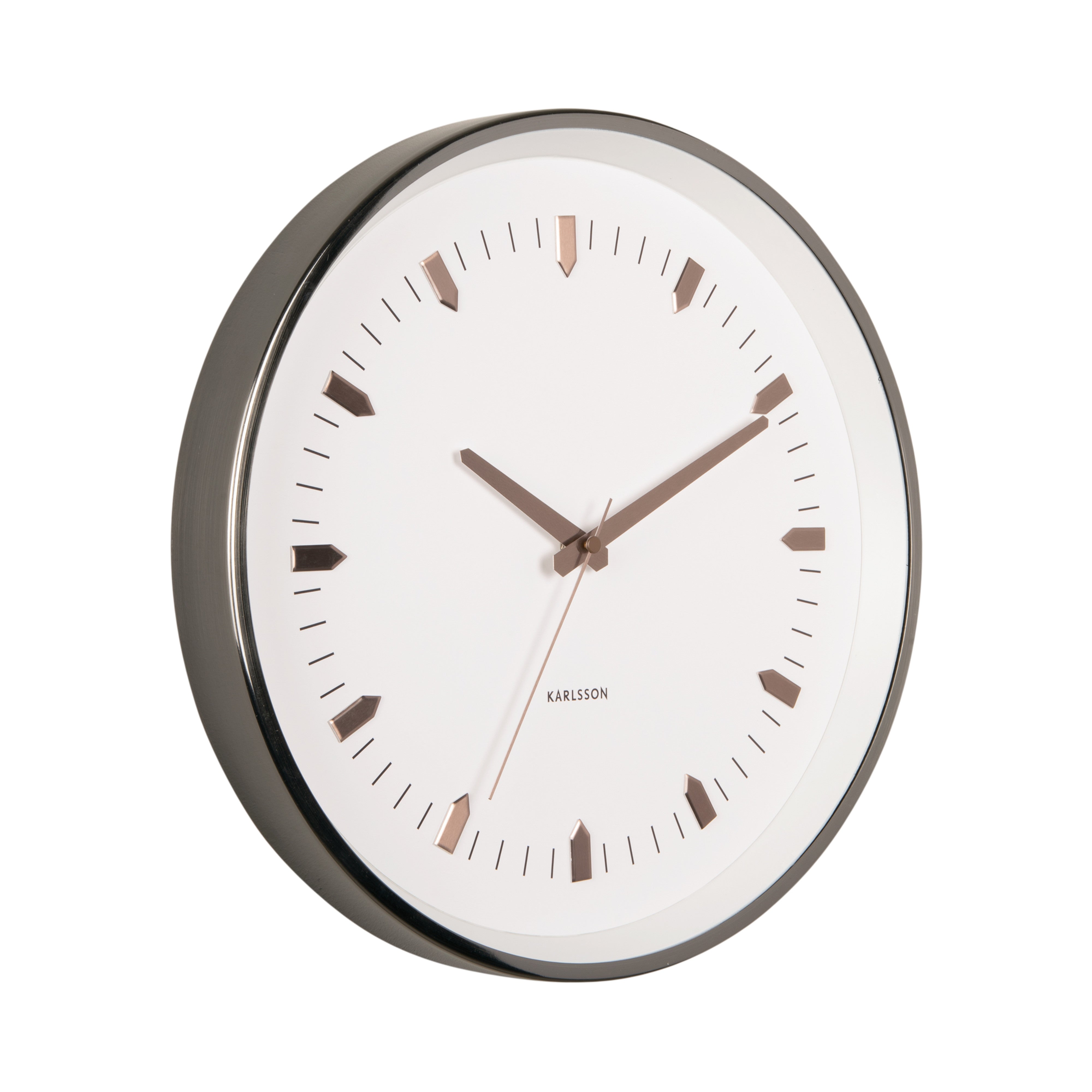 Karlsson Arrow Batons Wall Clock Gun Metal