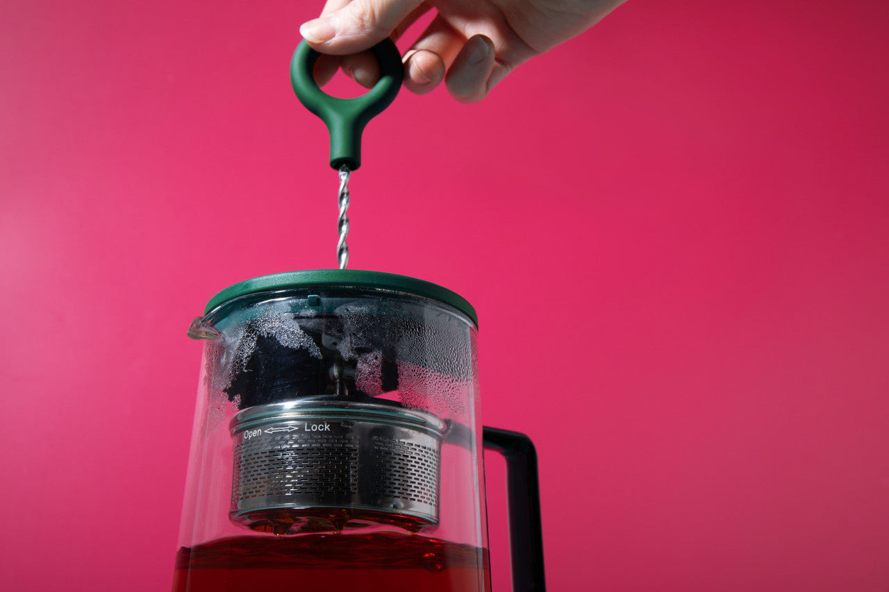 La Cafetière Gyro Glass Spinning Tea Infuser 4 Cup / 1.25L (Green)