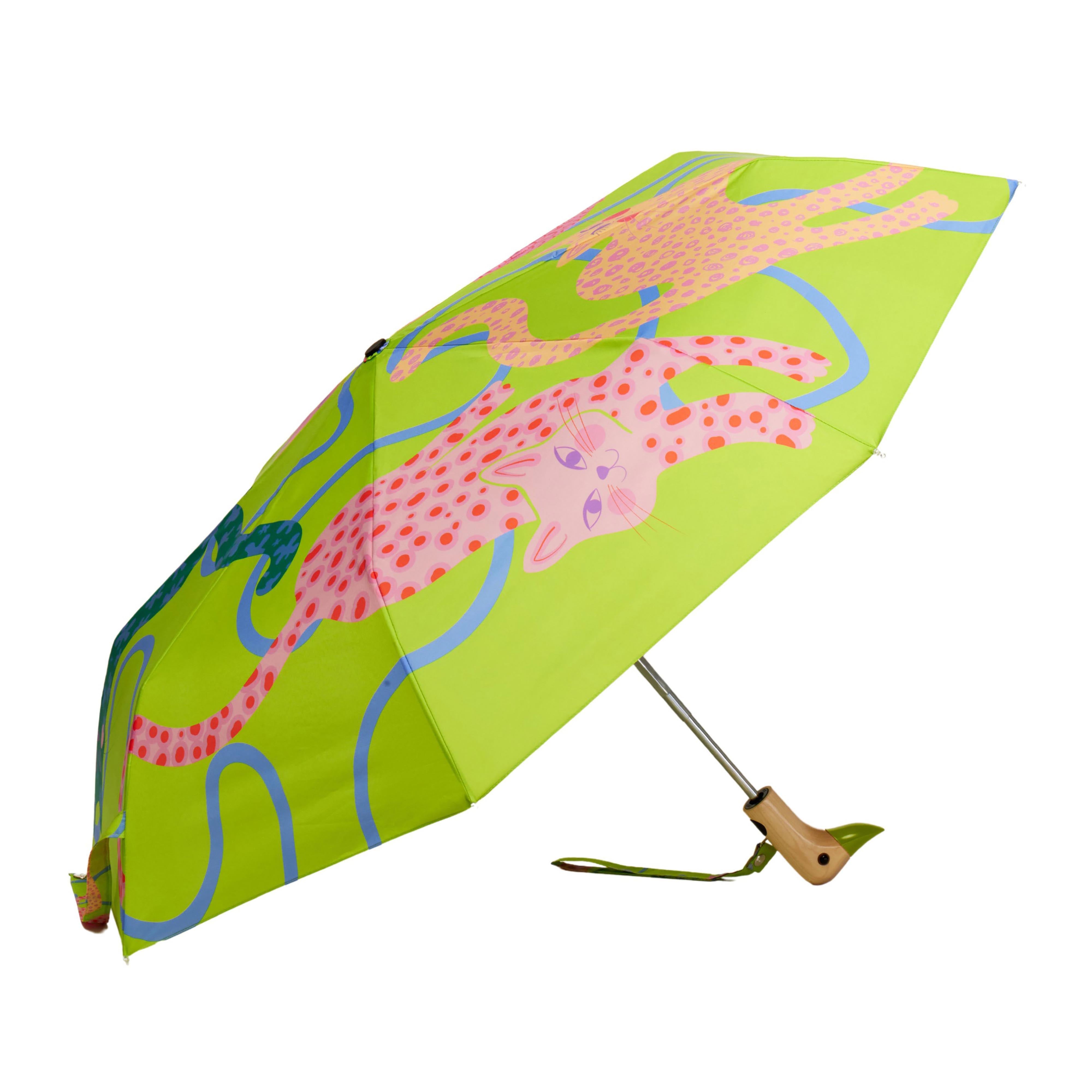 Original Duckhead Duck Umbrella Compact Arty Cats Lime