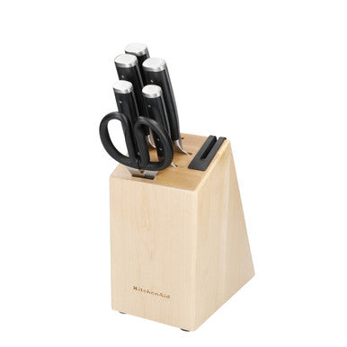 KitchenAid Classic 6 Piece Knife Set with Birchwood Block