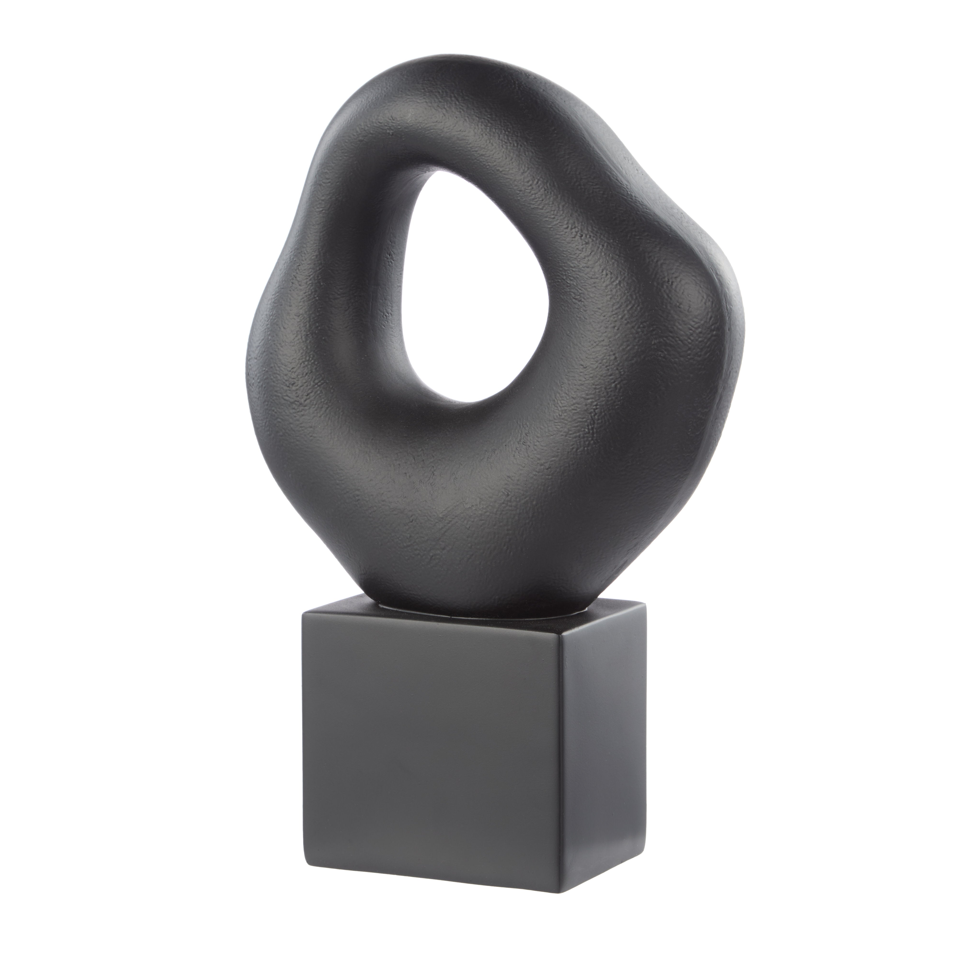 Amalfi Ovum Abstract Sculpture Black
