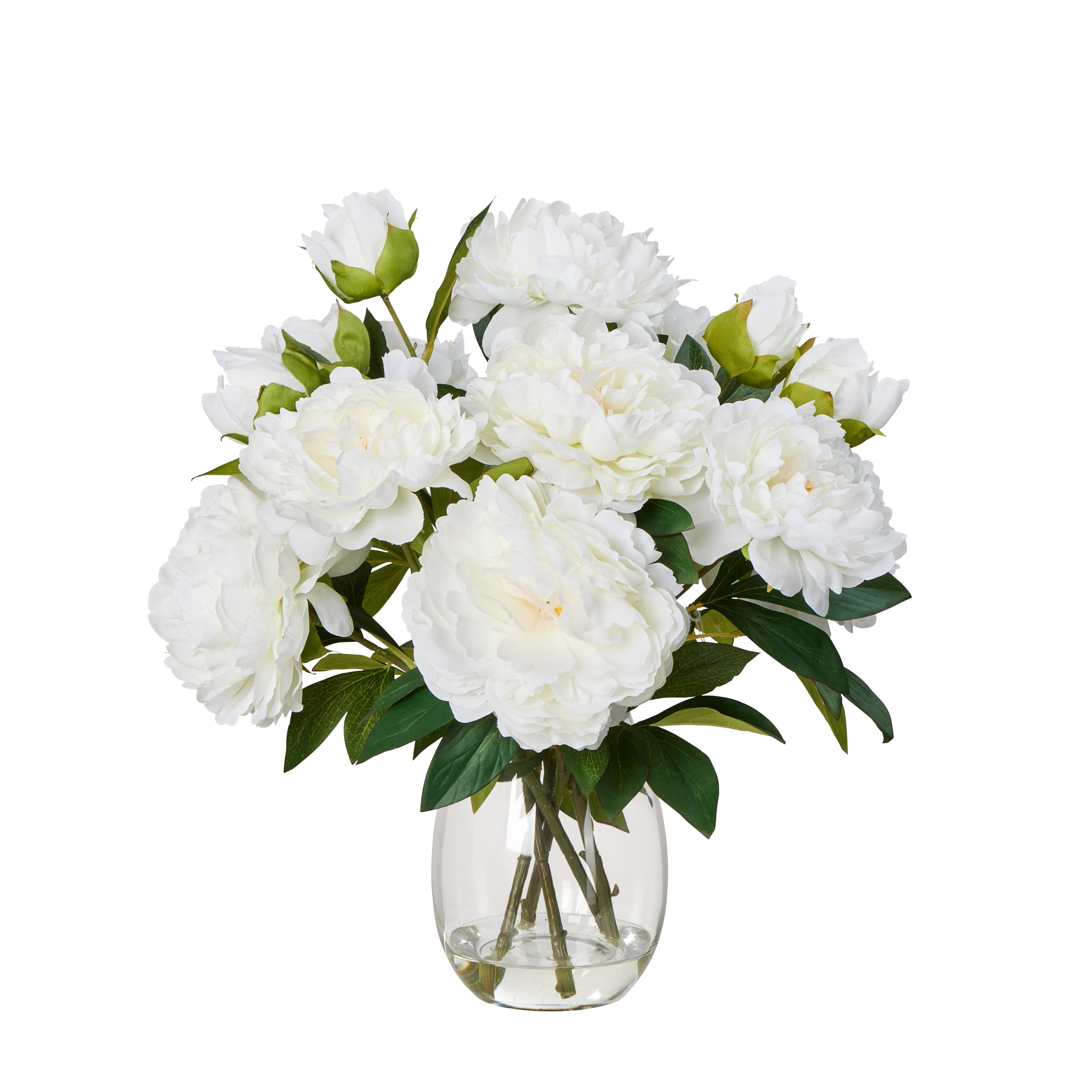 Rogue Peony Mix - Claire Vase White