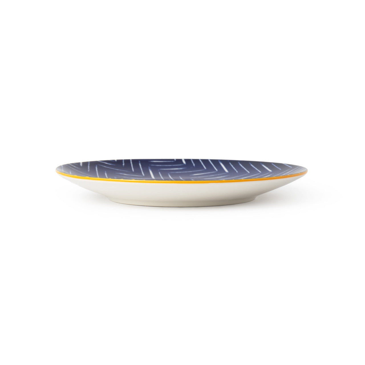 Mikasa Stoneware Side Plate 18cm (Indigo Chevron)