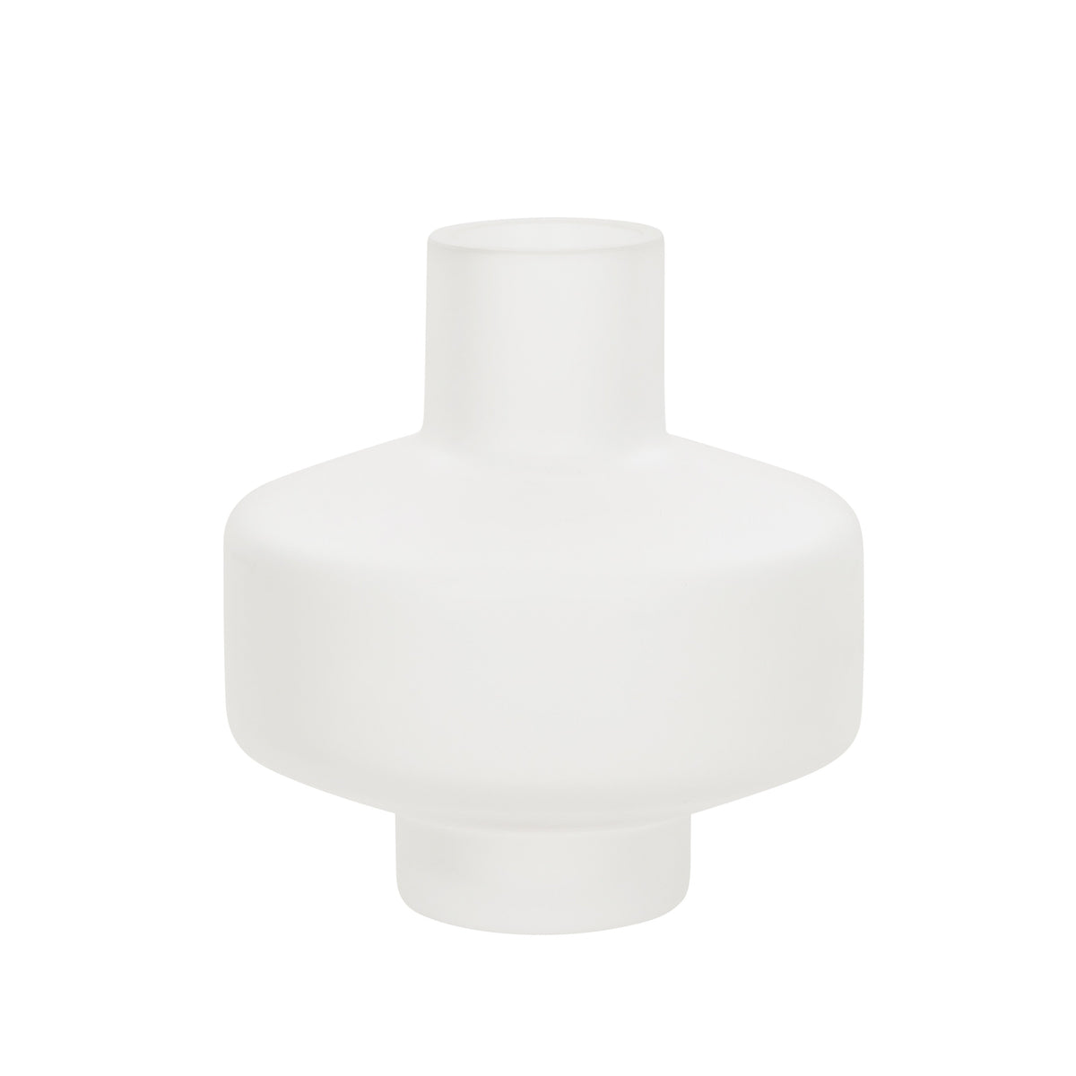 Amalfi Jasper Glass Vase Frosted Clear