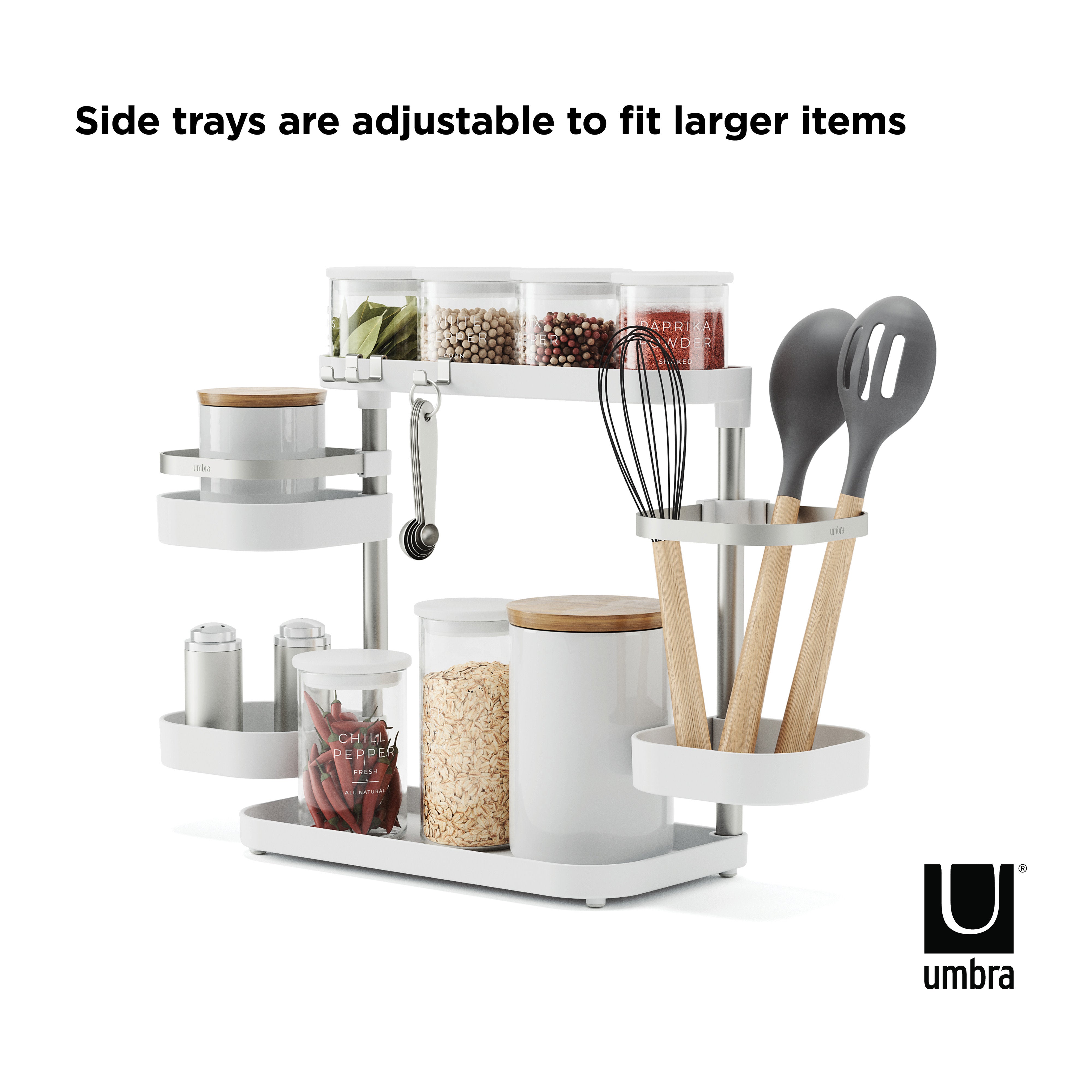 Umbra Holster Multilevel Organizer White & Nickel