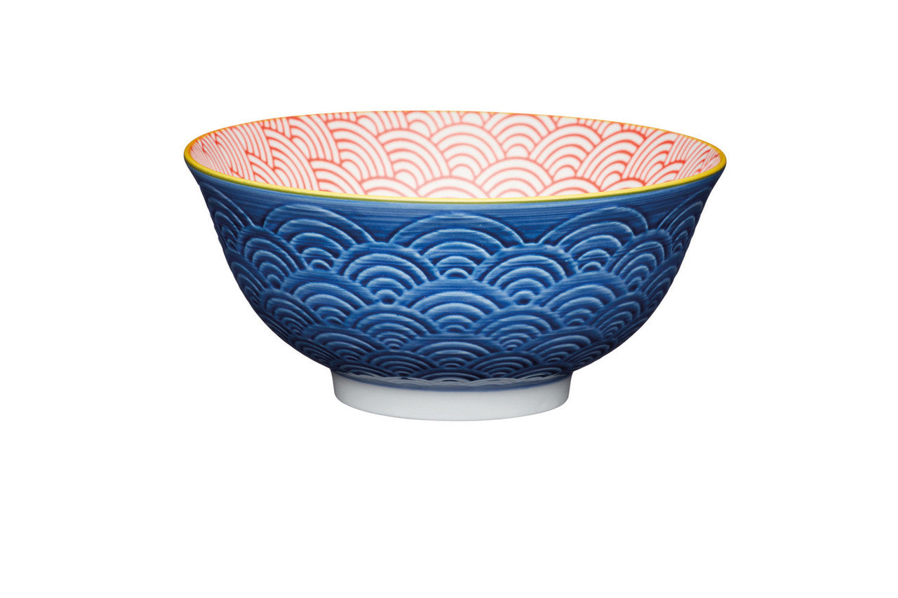 Mikasa Glazed Stoneware Bowl 15.5cm (Blue Arc)