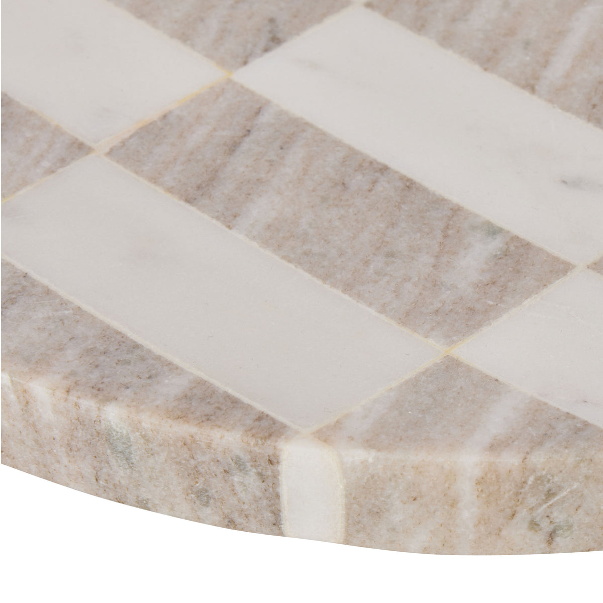 Amalfi Sachi Check Tray White & Beige