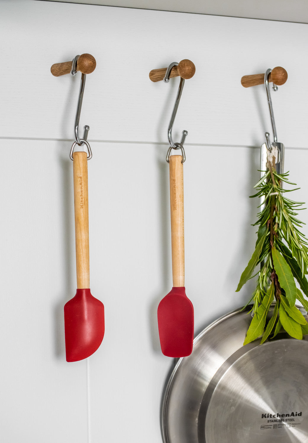KitchenAid 2 Piece Mini Birchwood Spatula Set (Empire Red)