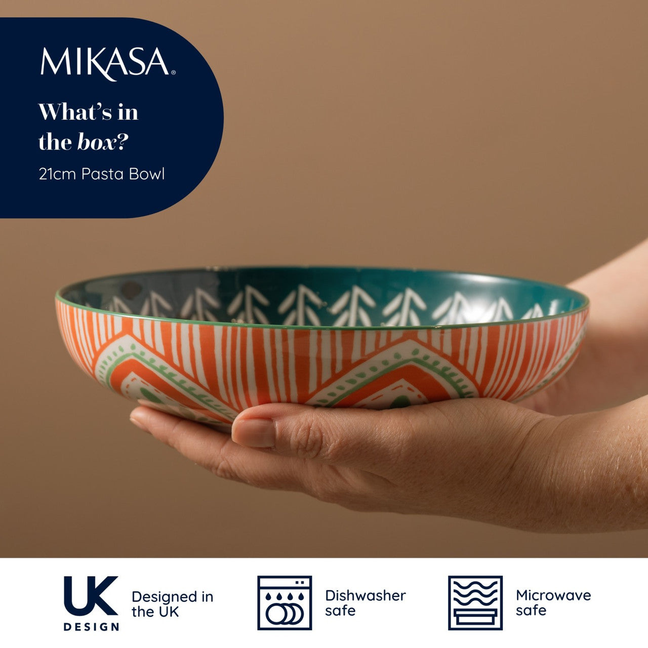 Mikasa Glazed Stoneware Coupe Bowl 21cm (Folk)