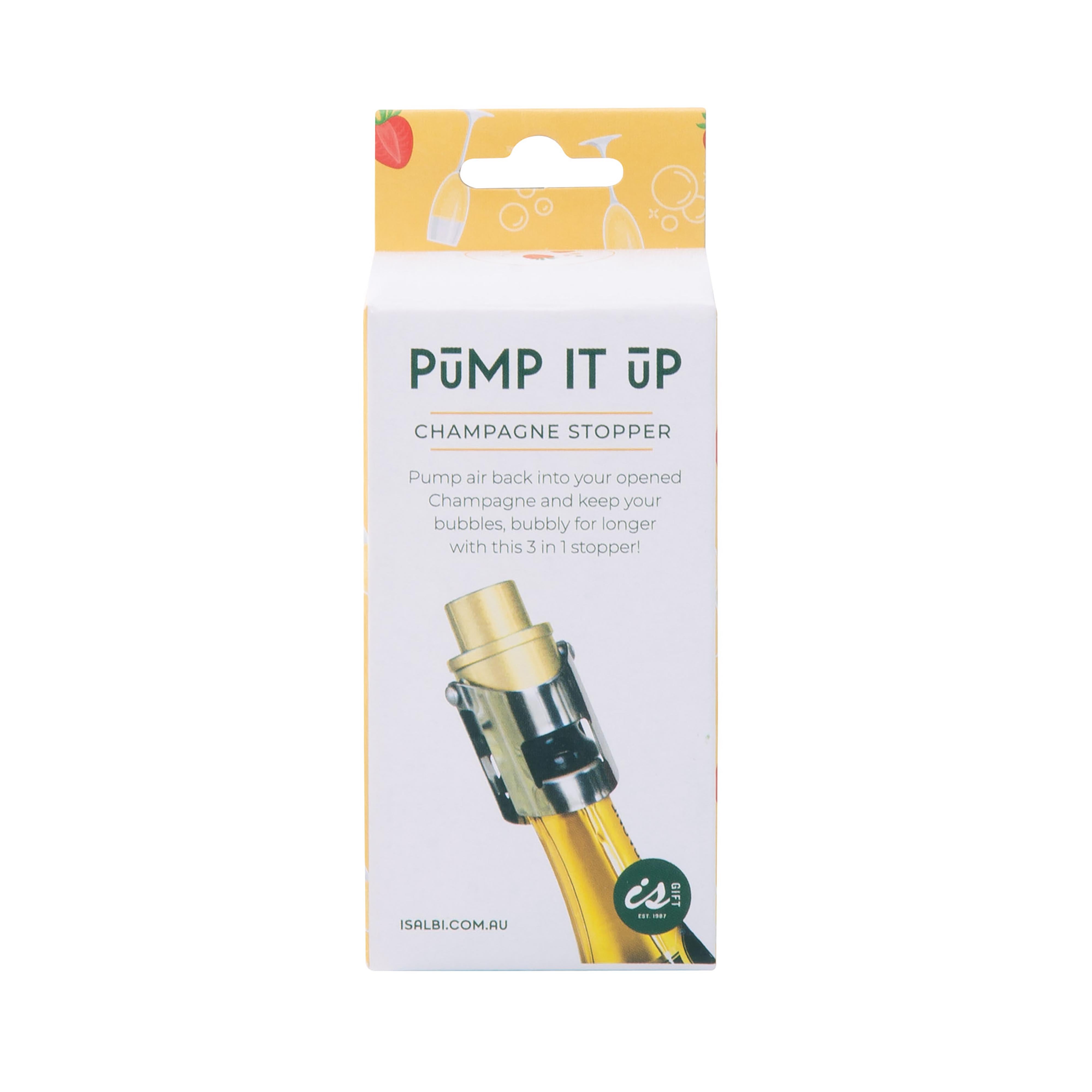 isGift Pump It Up Champagne Stopper