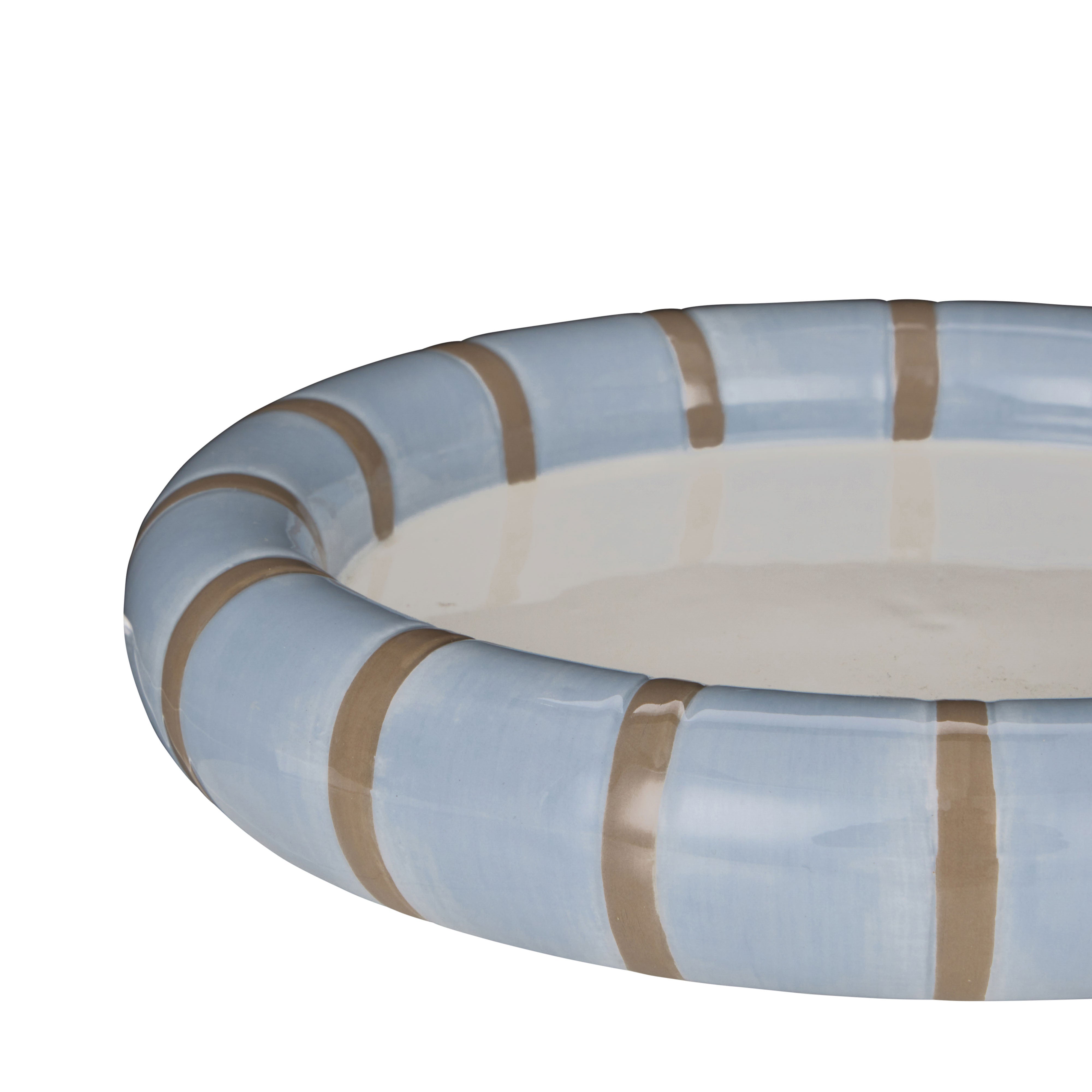 Emporium Astrid Stripe Dish Large Multi-Coloured