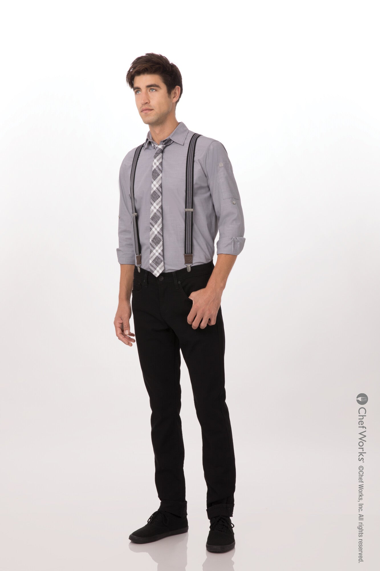 Chef Works Pant Suspenders - Black/Grey