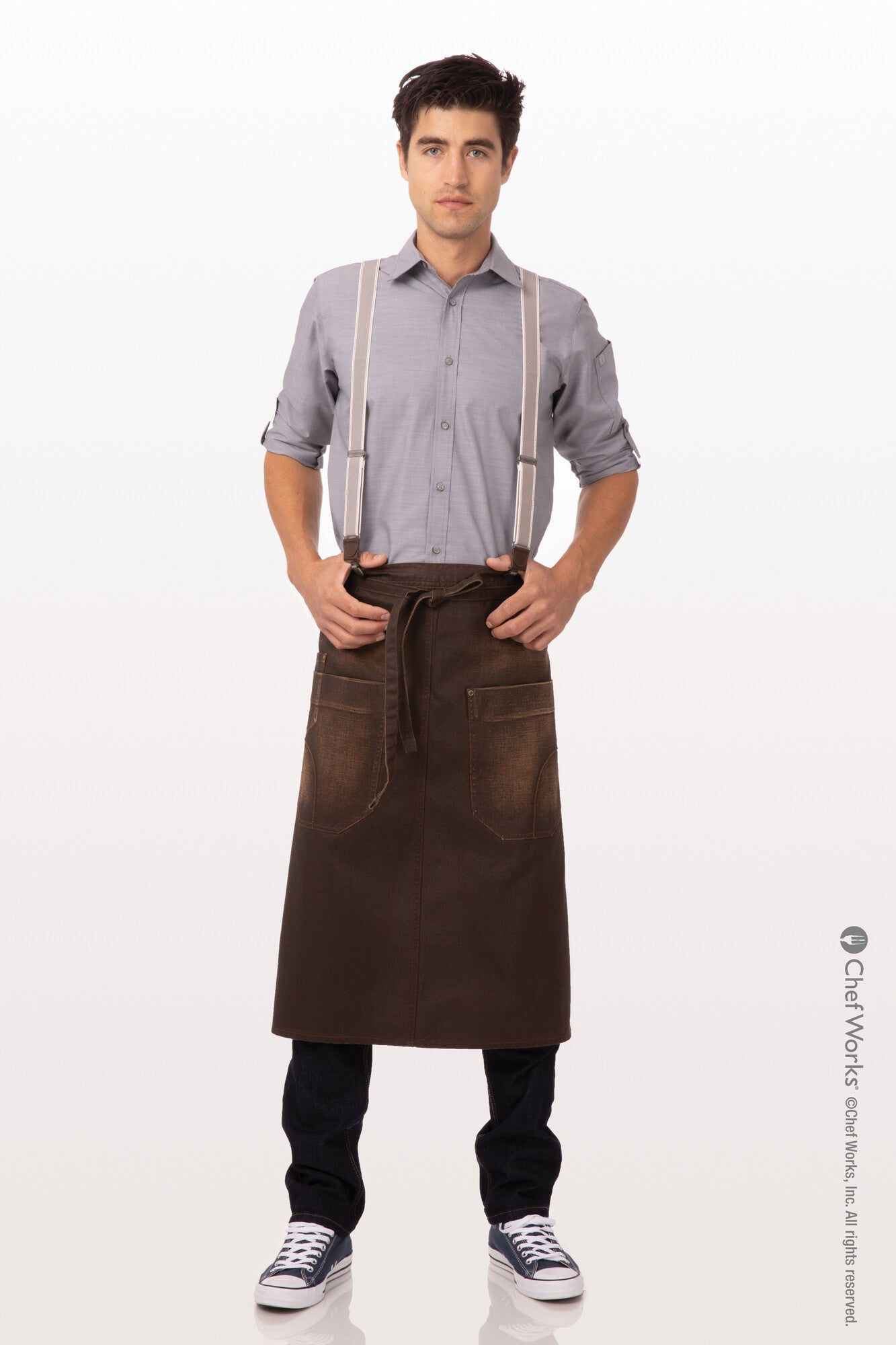 Chef Works Pant Suspenders - Natural Chocolate
