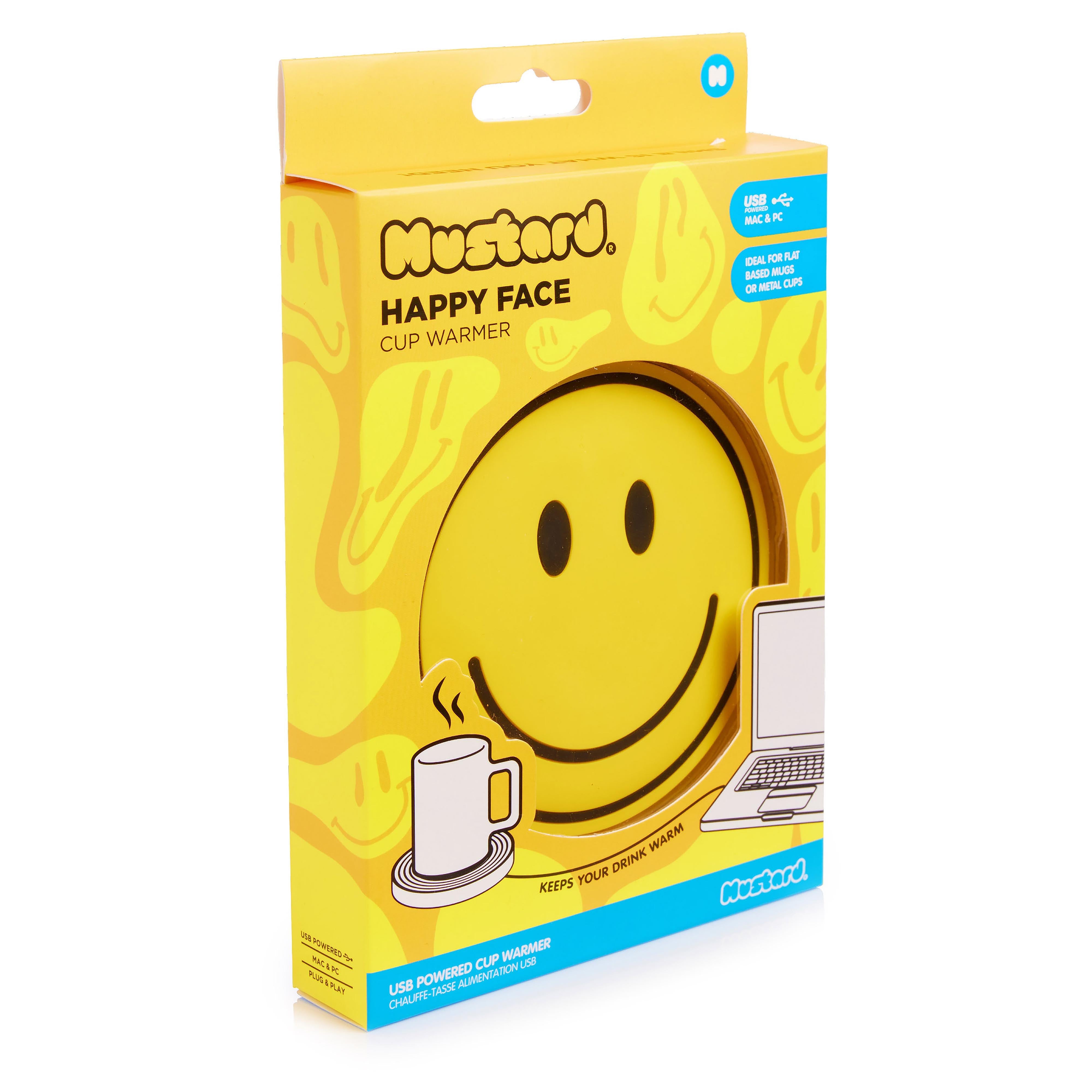 Mustard Happy Face Cup Warmer