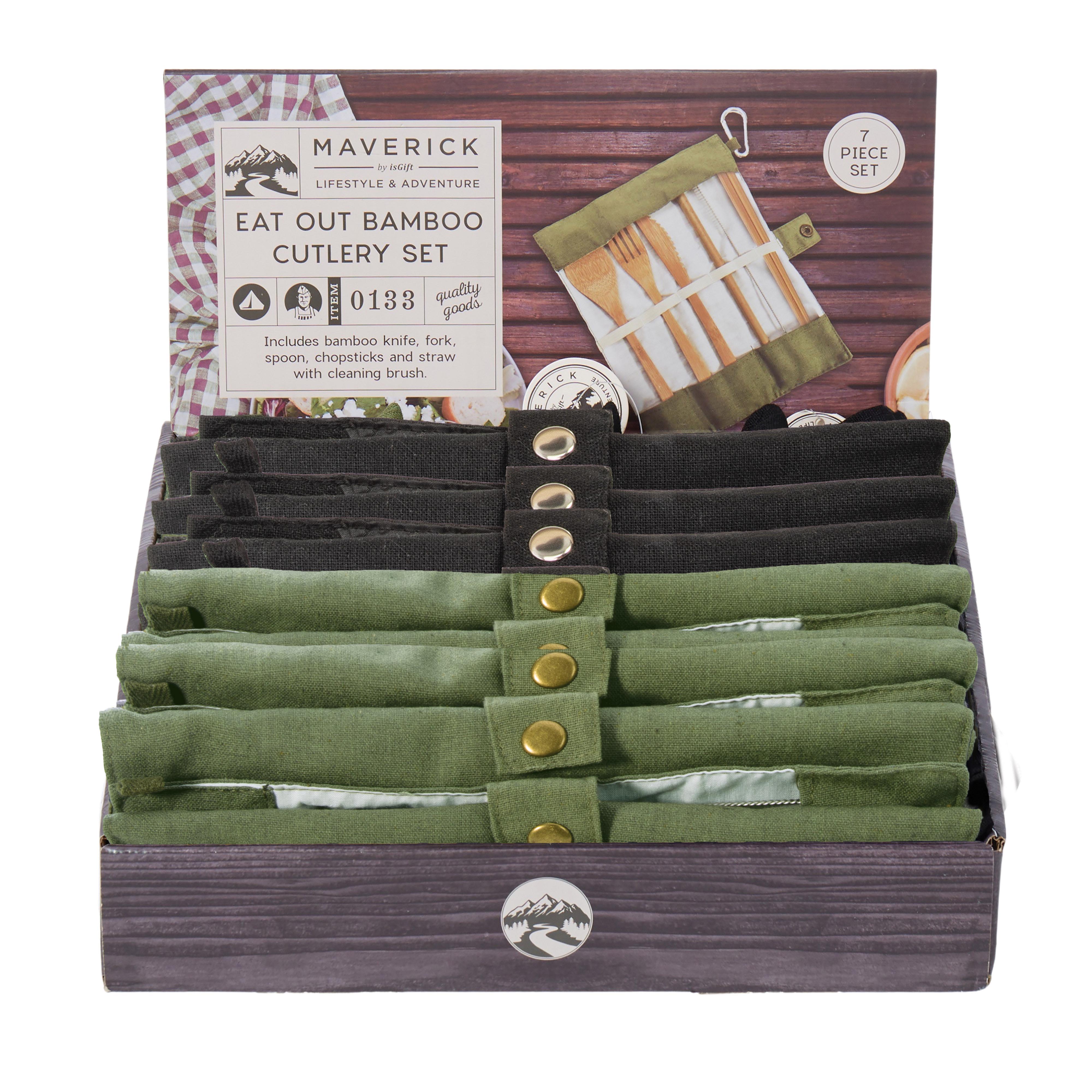 Maverick Eat Out Bamboo Travel Cutlery Set