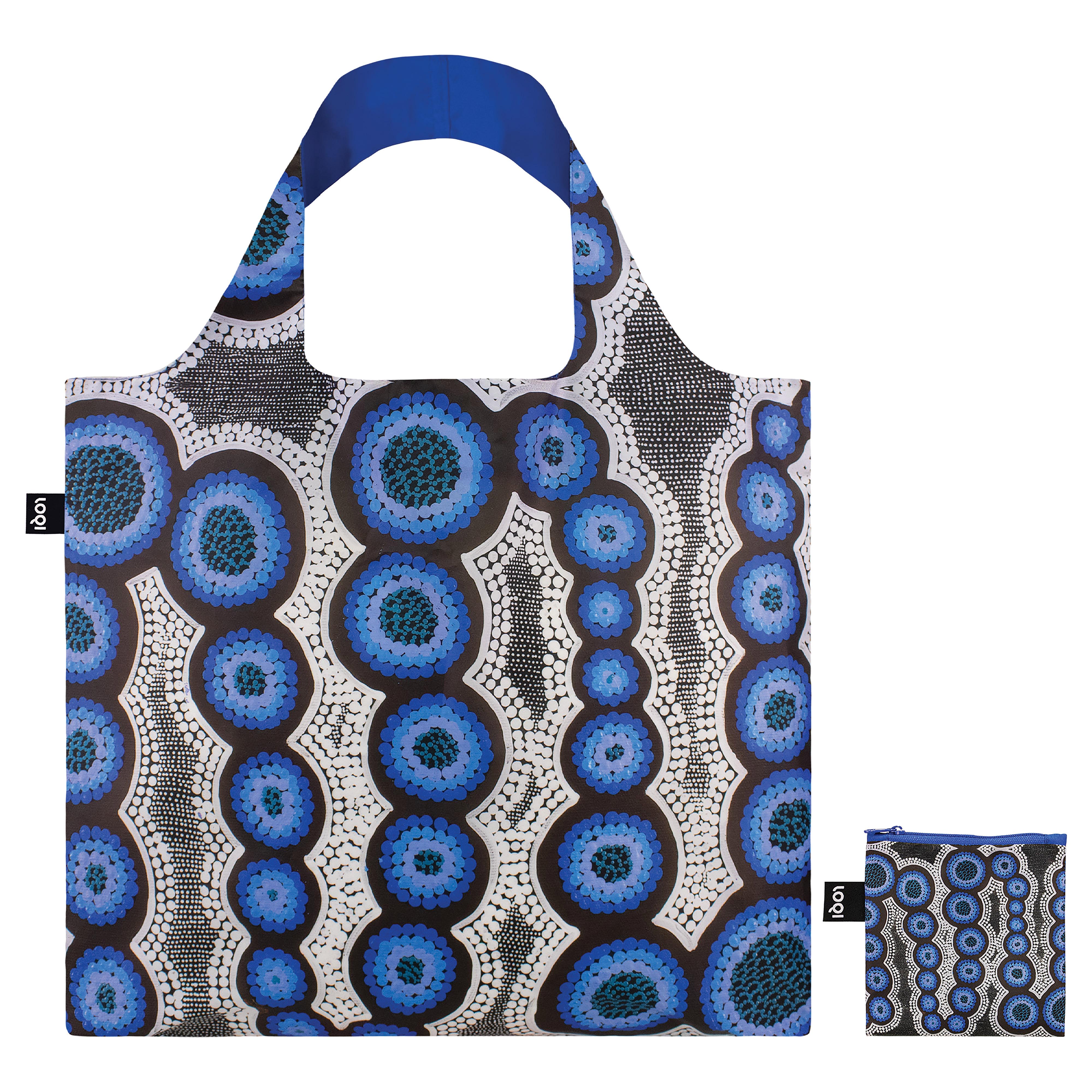 LOQI Nangala Water Dreaming Blue Tote Bag
