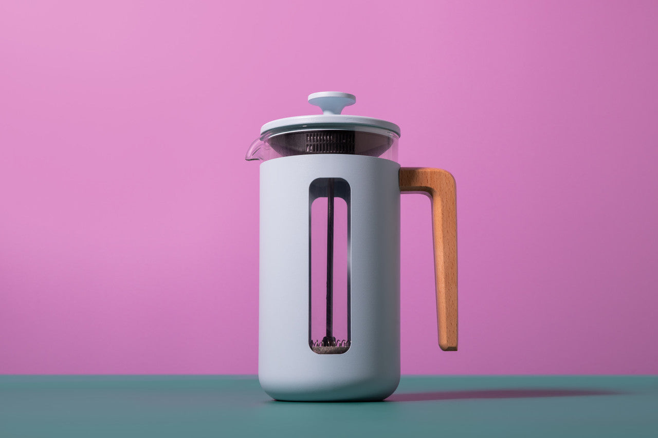 La Cafetière Pisa Stainless Steel Cafetière 8 Cup / 1L (Sky Blue)