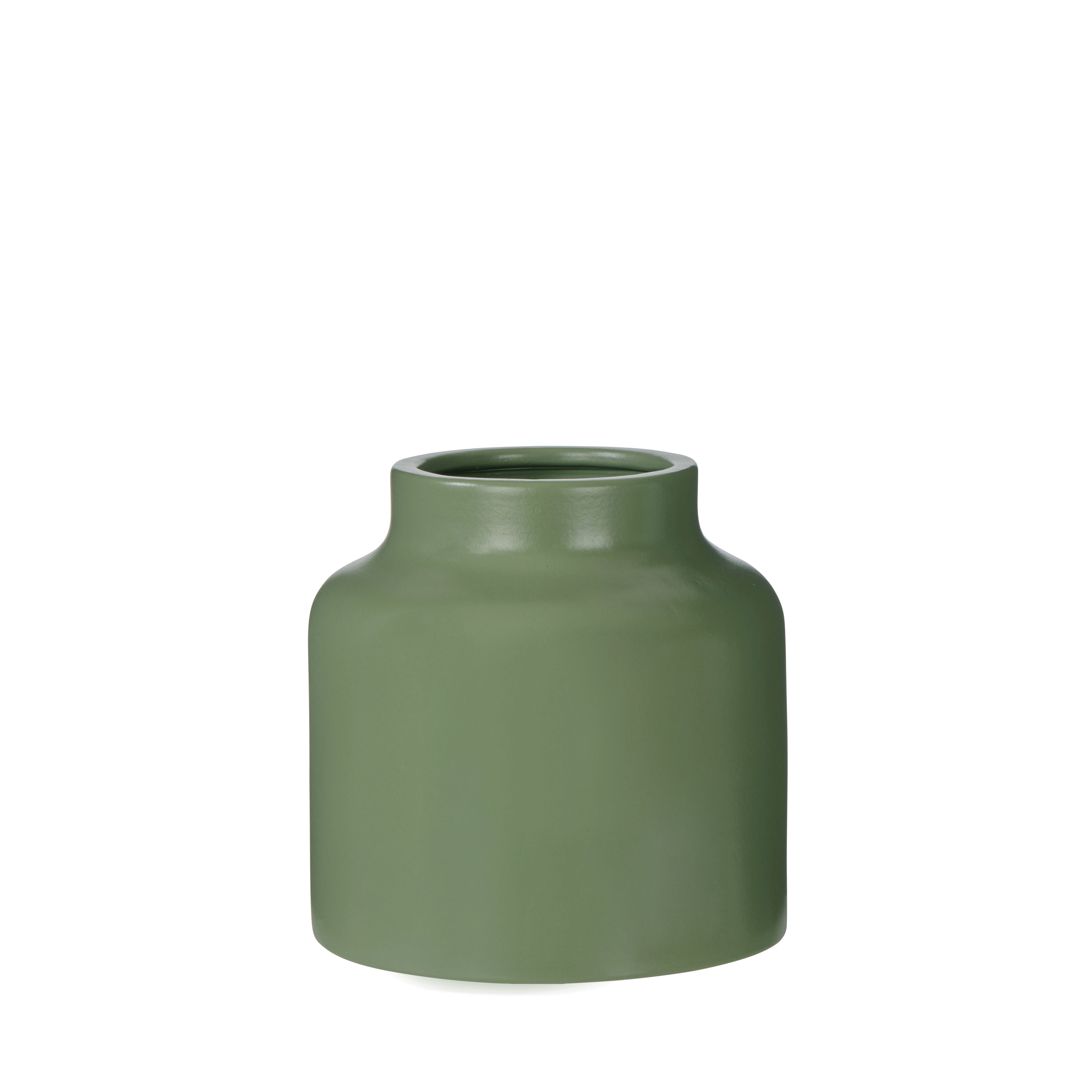 Rogue Oakley Vase Green 20 x 19.5cm