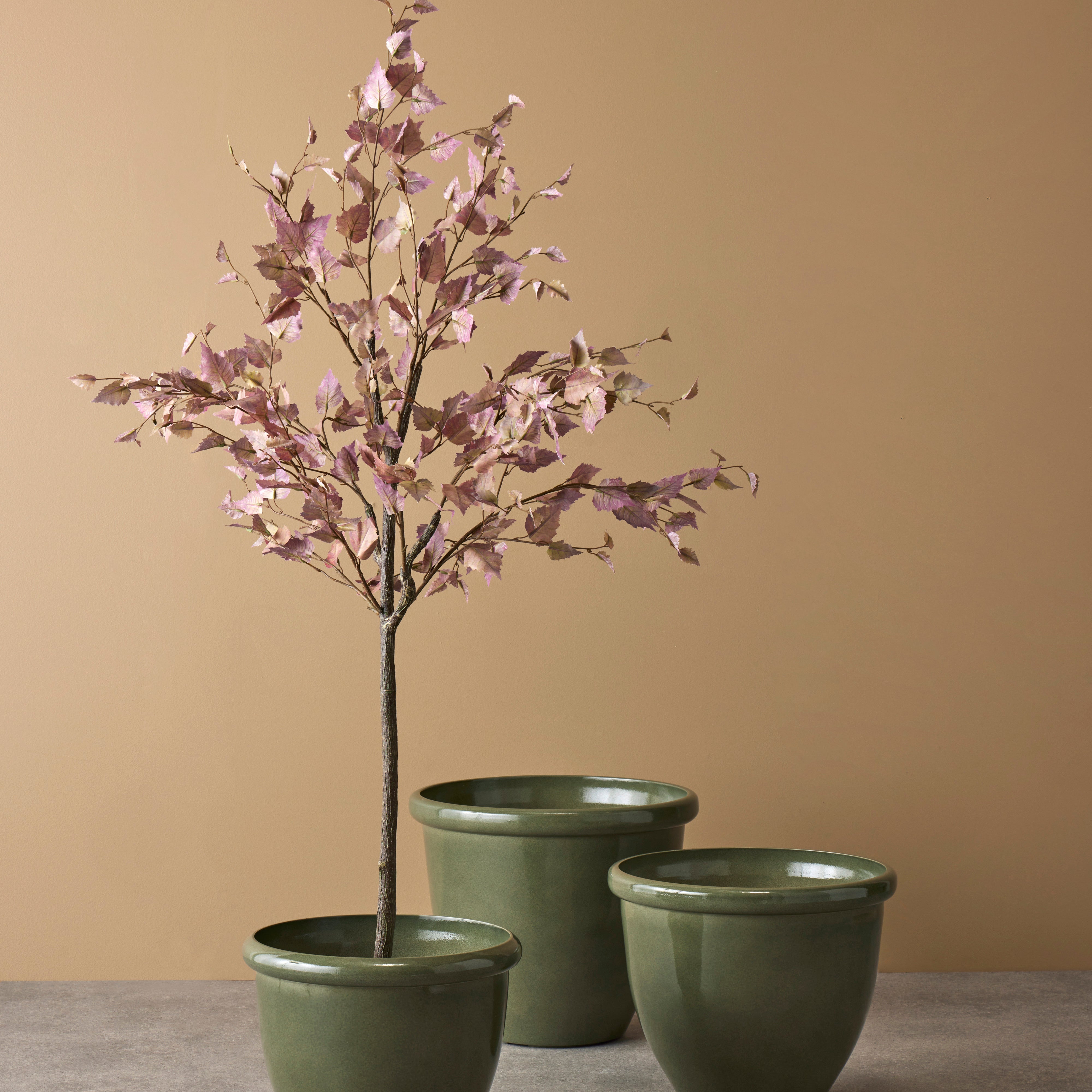 Rogue Milan Glaze Look Planter 3pcs Set Green