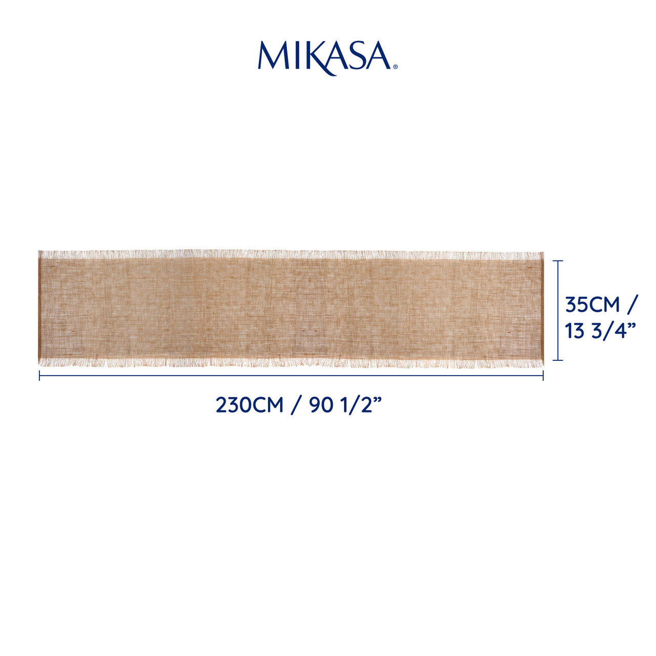Mikasa Jute Frayed Table Runner 230cm (Natural)