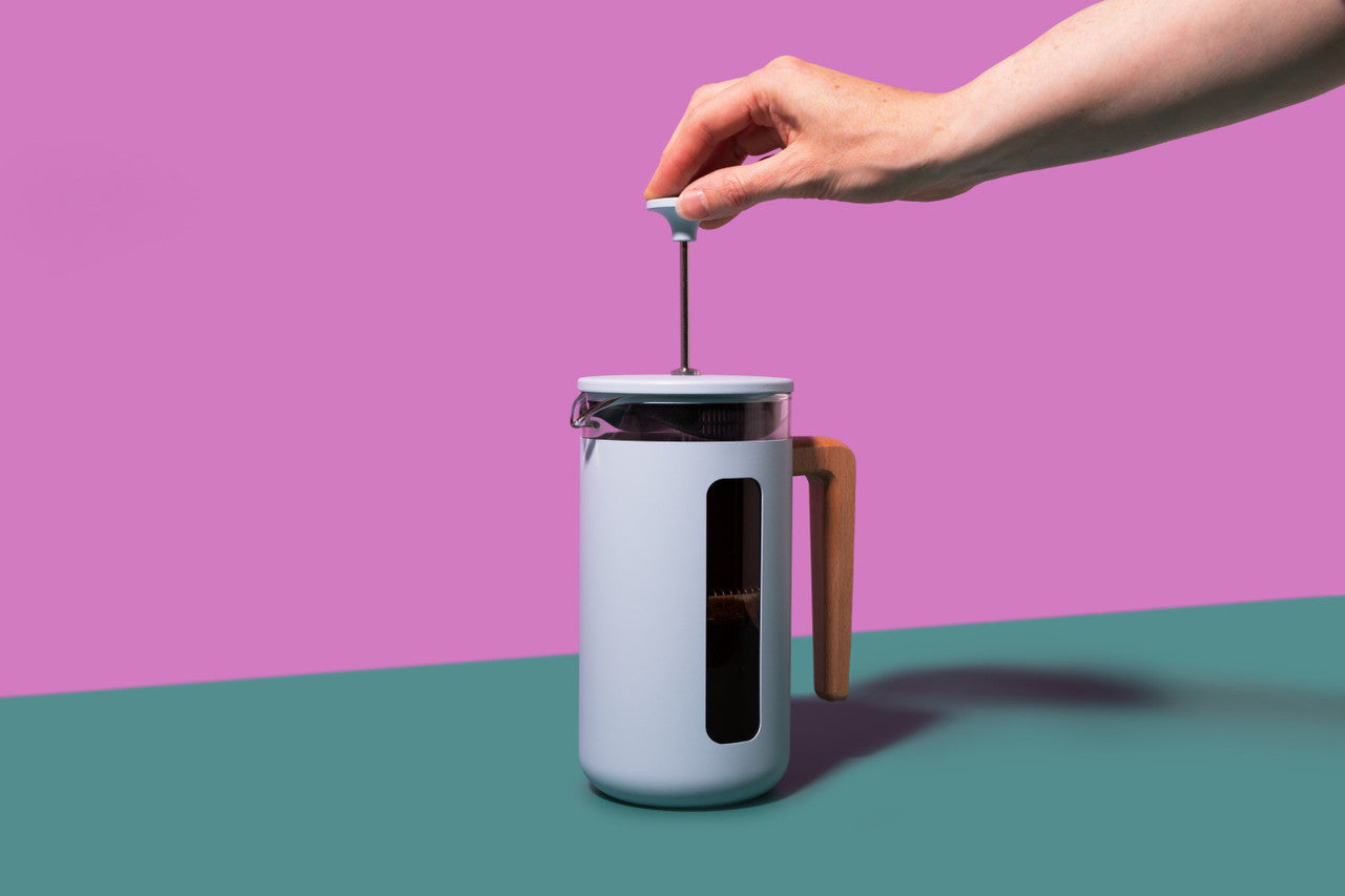 La Cafetière Pisa Stainless Steel Cafetière 8 Cup / 1L (Sky Blue)