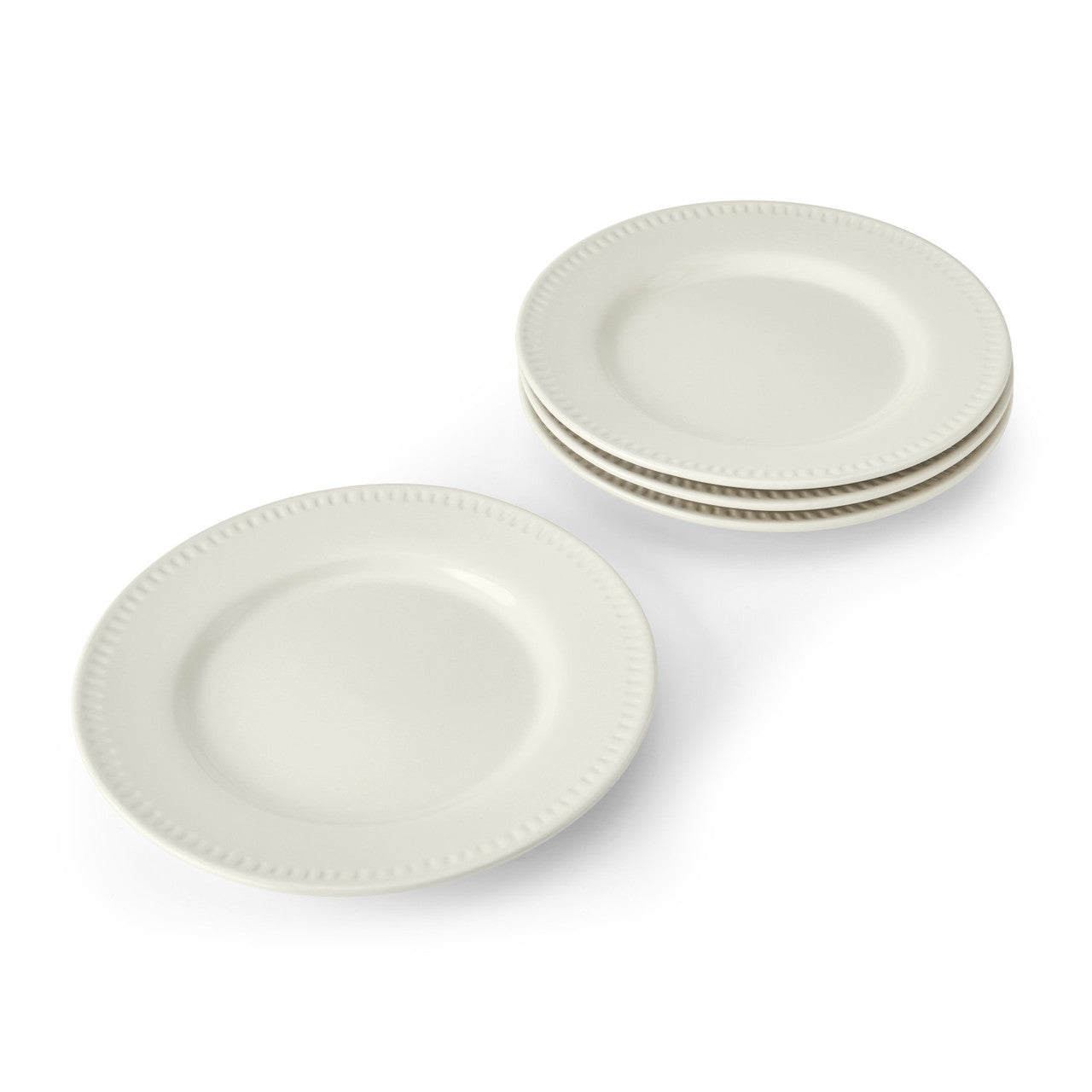 Mikasa Cranborne Stoneware Side Plate Set 4 Piece 21cm (Cream)