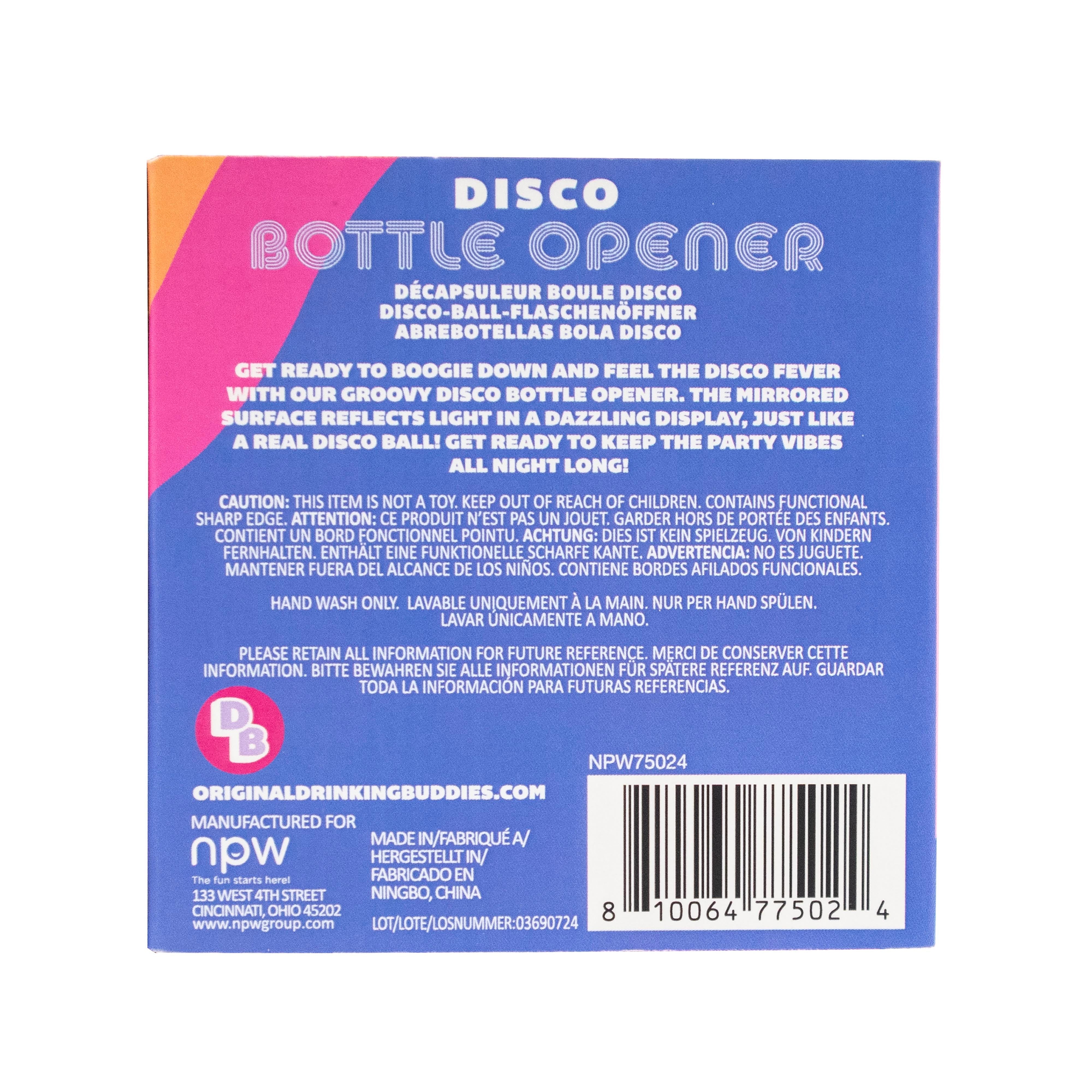 Drinking Buddies Disco Bottle Opener