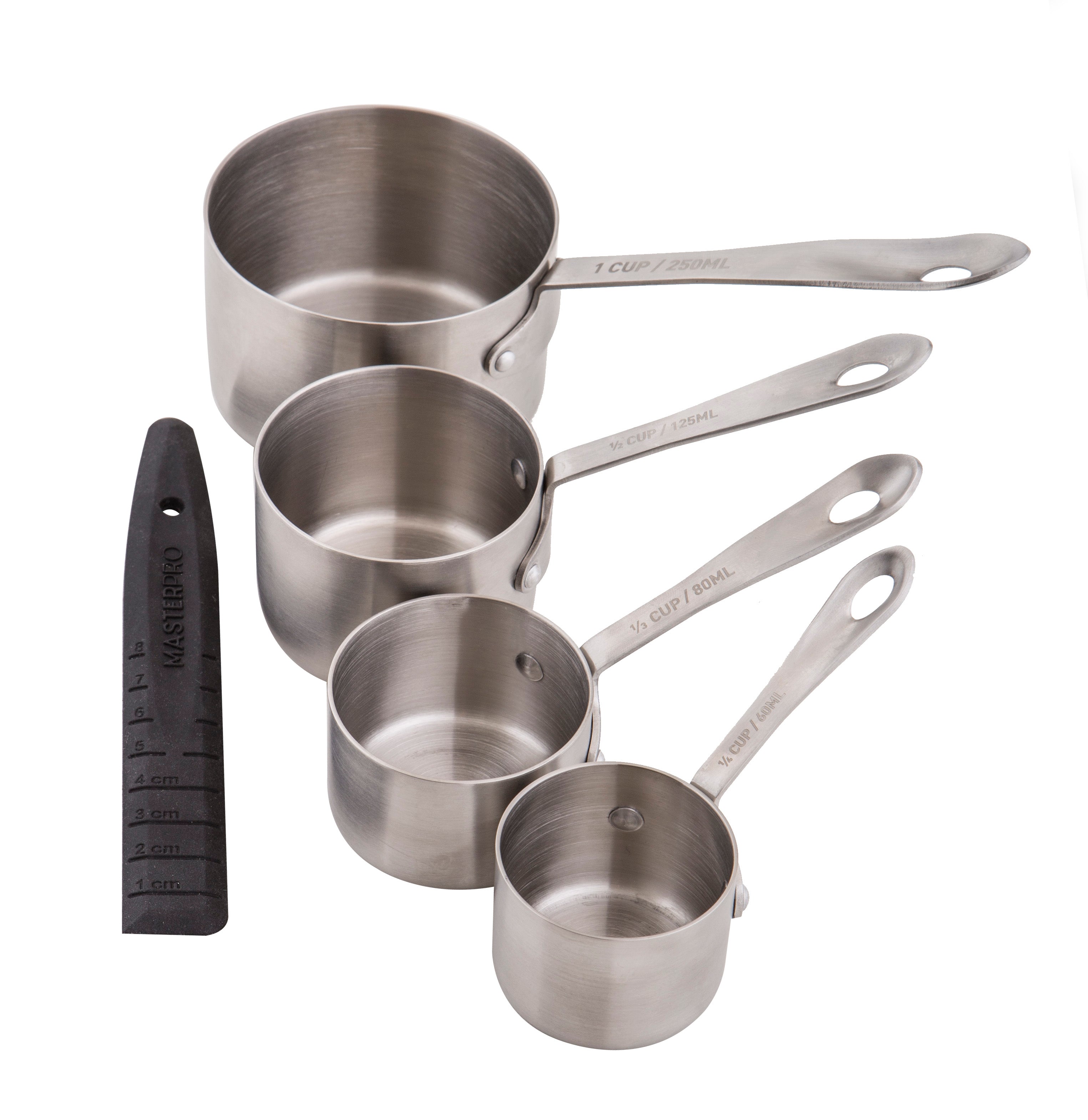MasterPro Professional Measuring Cups with Leveller 5 Piece Set