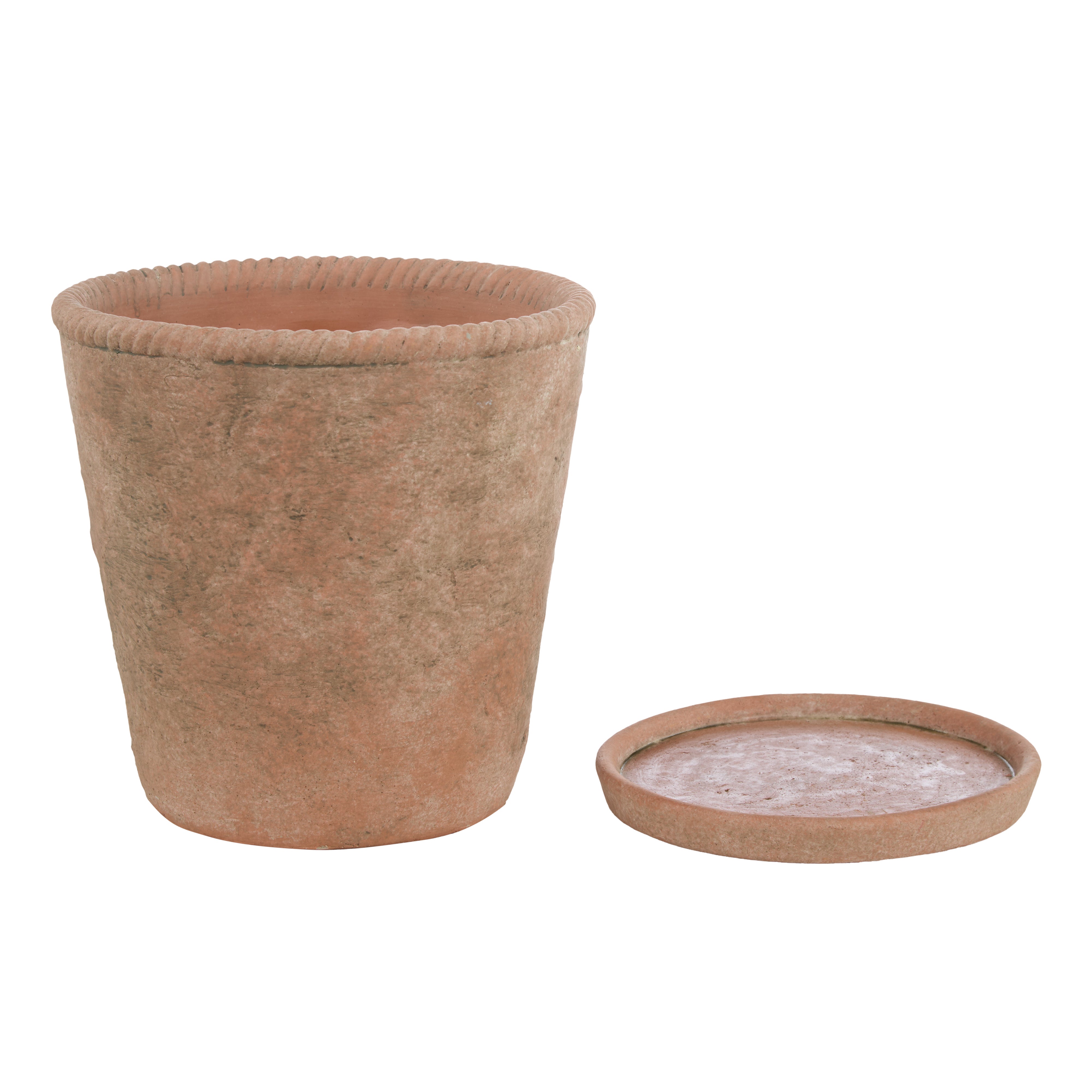 Rogue Chinon Round Pot With Saucer Medium