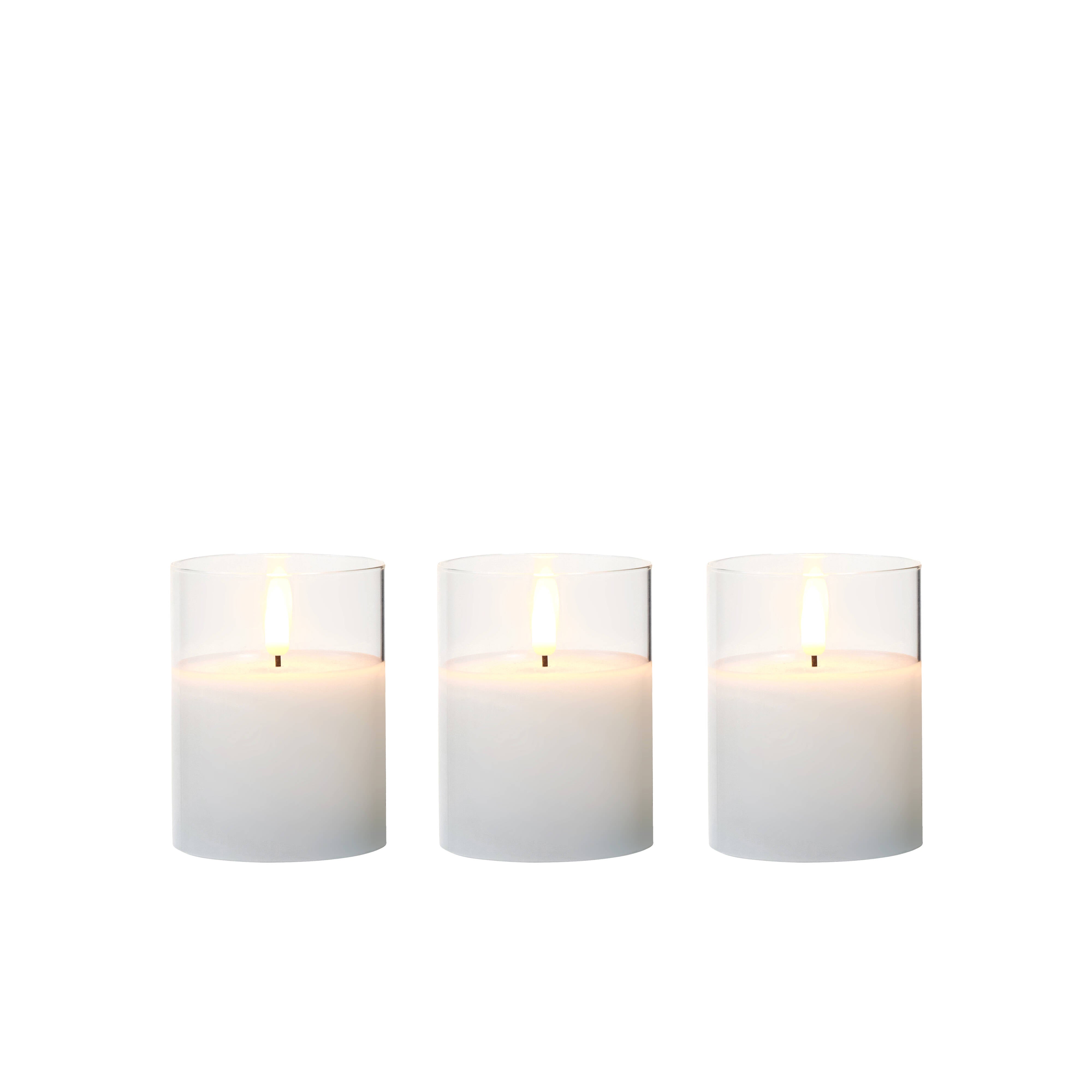 Rogue Glass Unaflame Candle 3pcs Set Clear