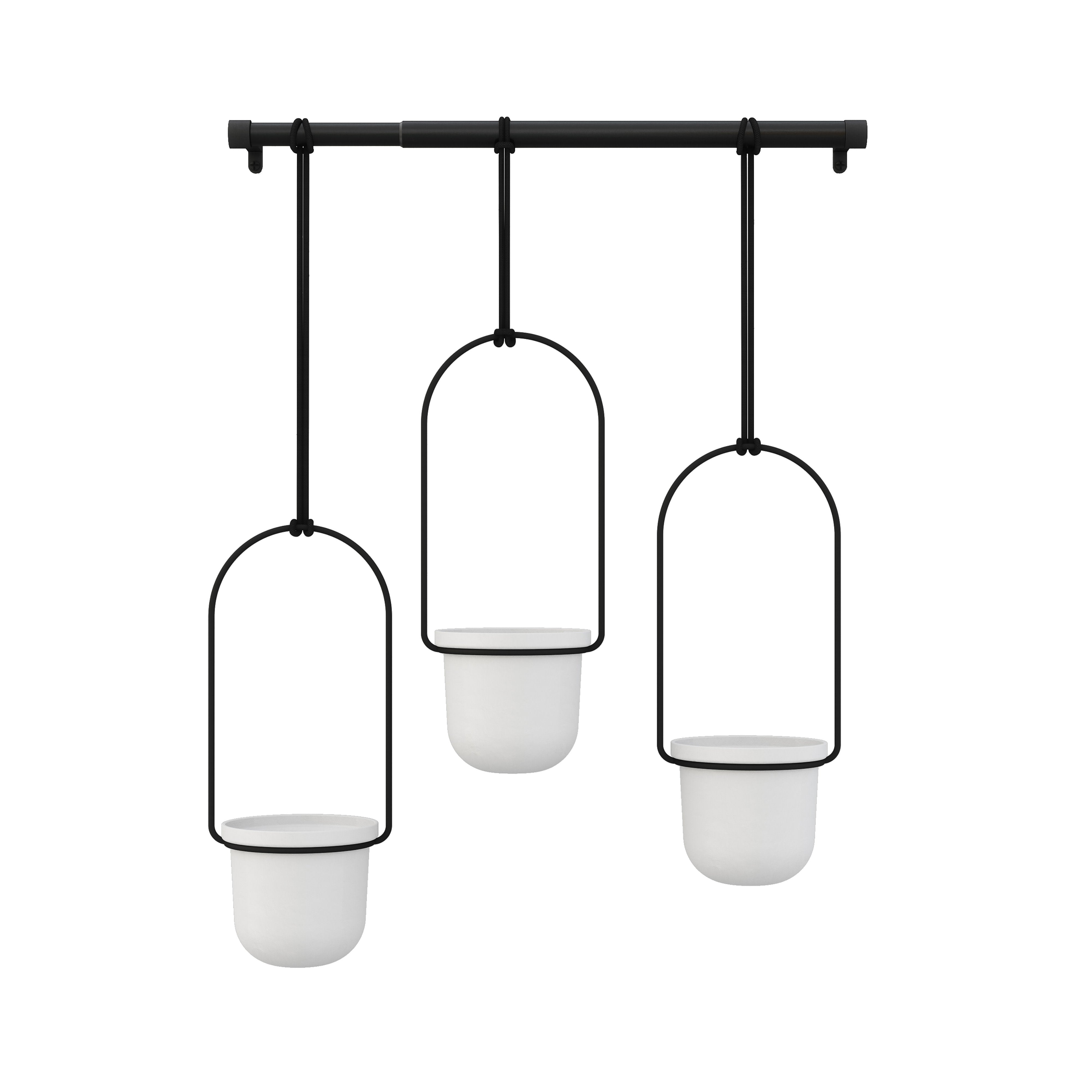 Umbra Triflora Hanging Planter White & Black