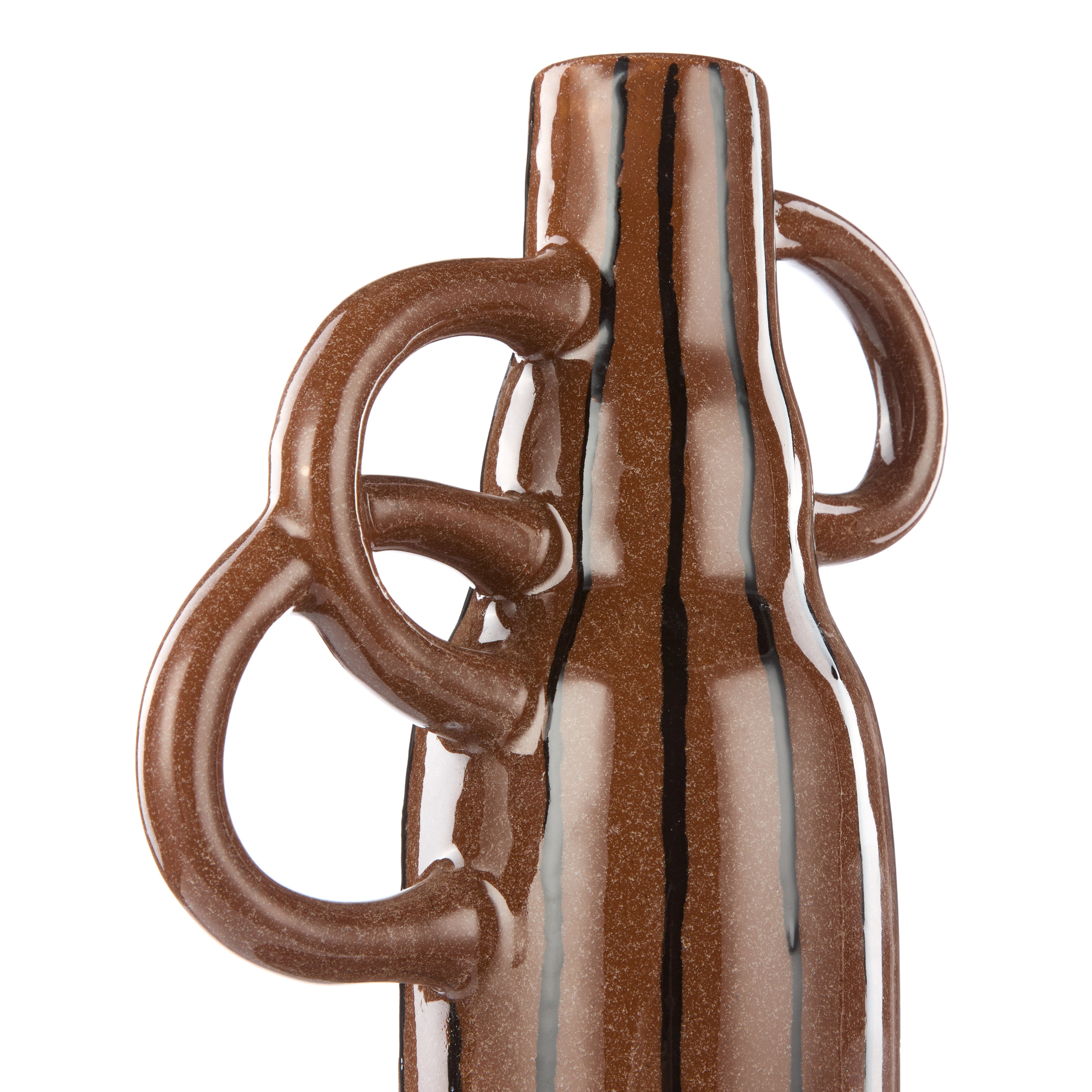 Academy Kos Ceramic Vase Large Dark Brown