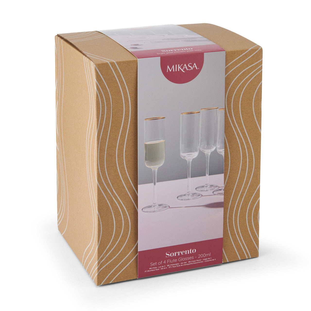 Mikasa Sorrento Champagne Flute Set 4 Piece 200ml