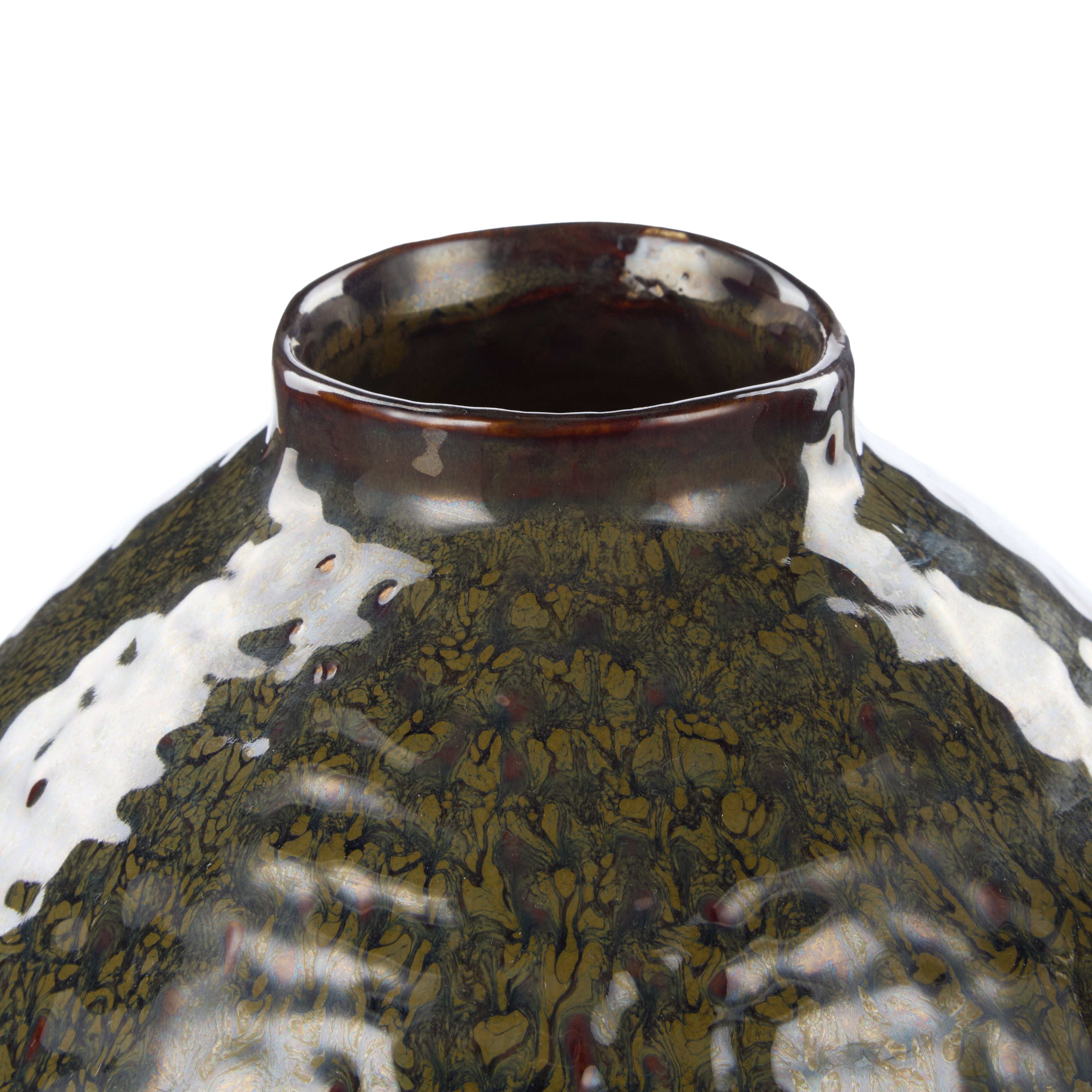 Amalfi Silva Ceramic Vase Large Green