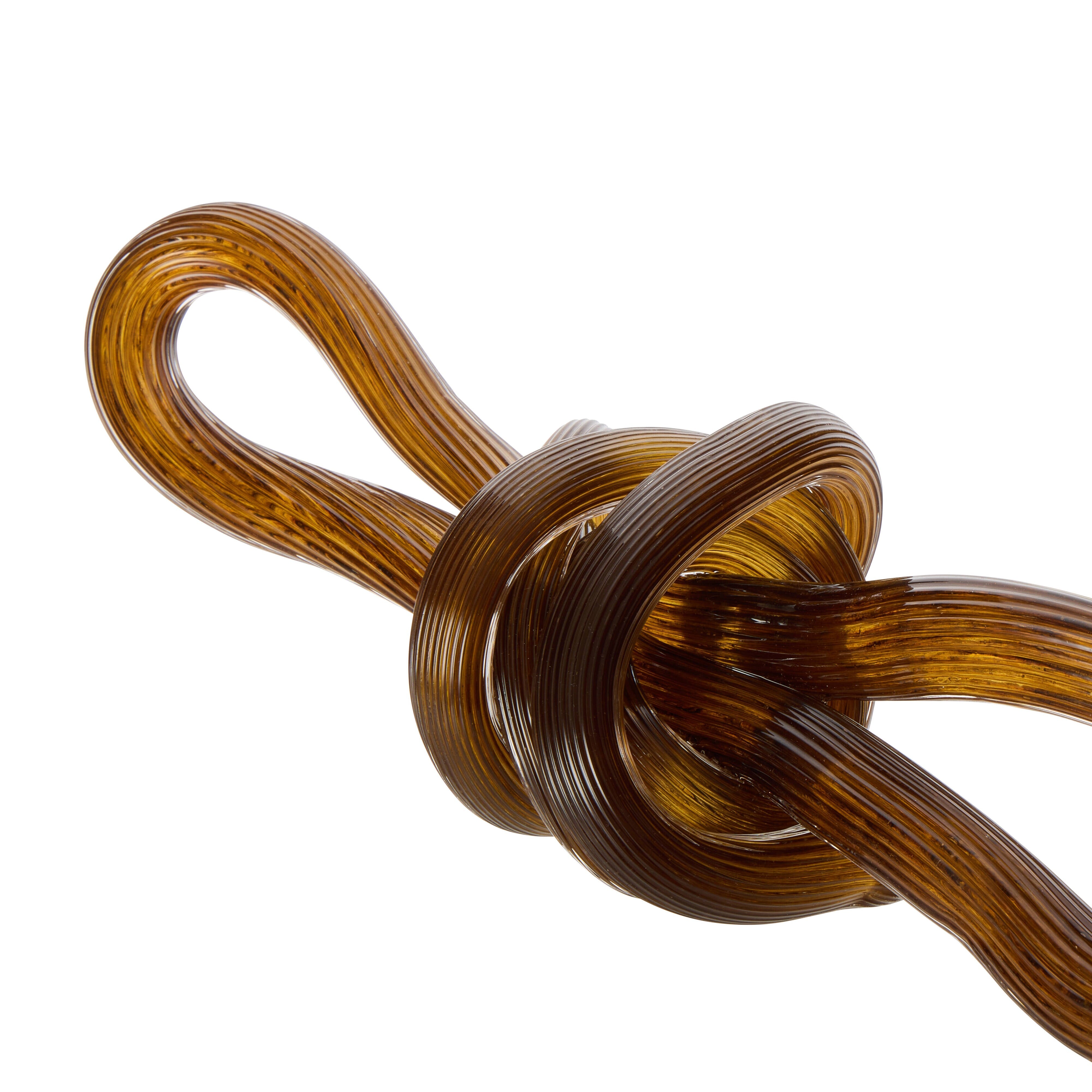 Amalfi Billie Glass Knot Sculpture Deep Brown