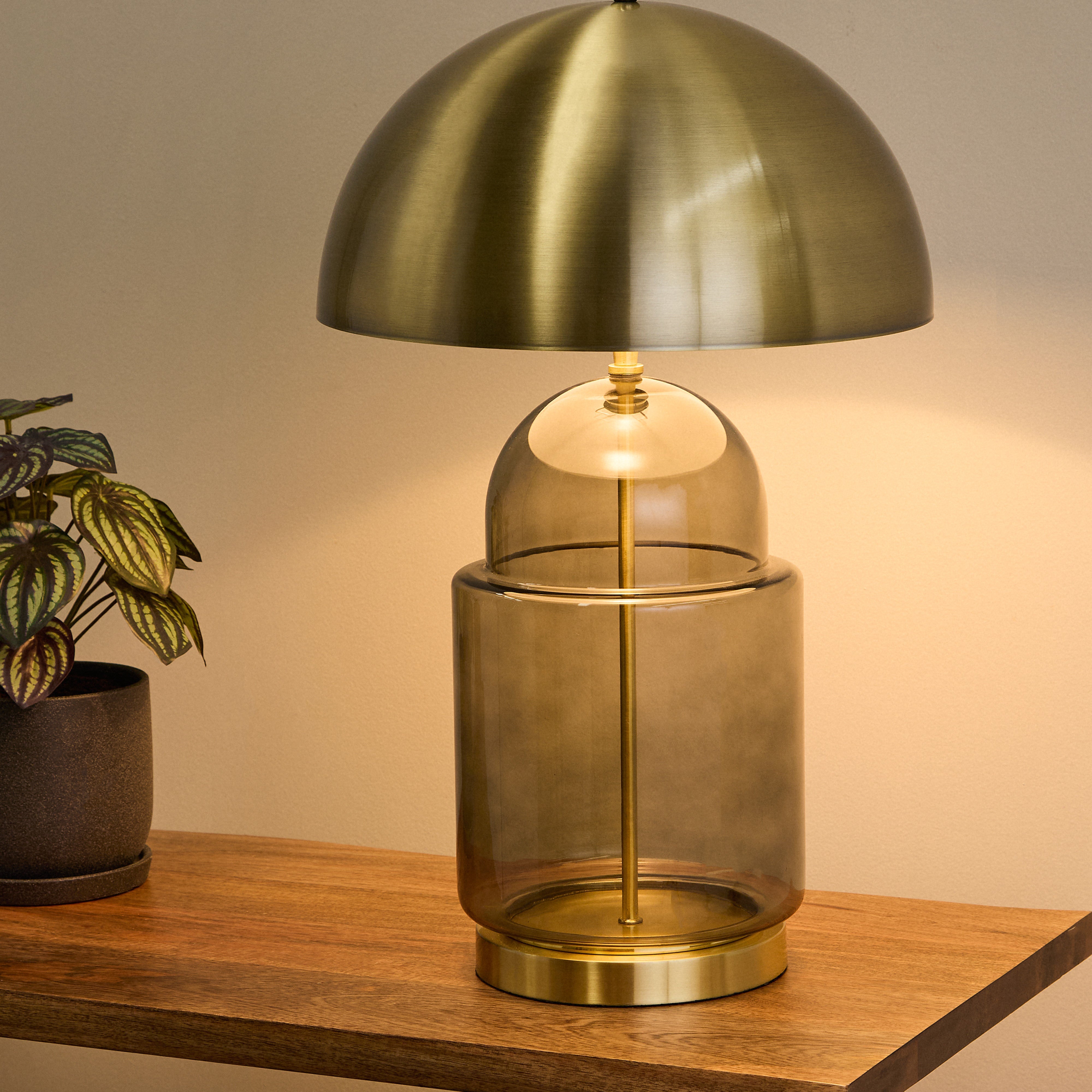 Amalfi Walter Domed Table Lamp Green