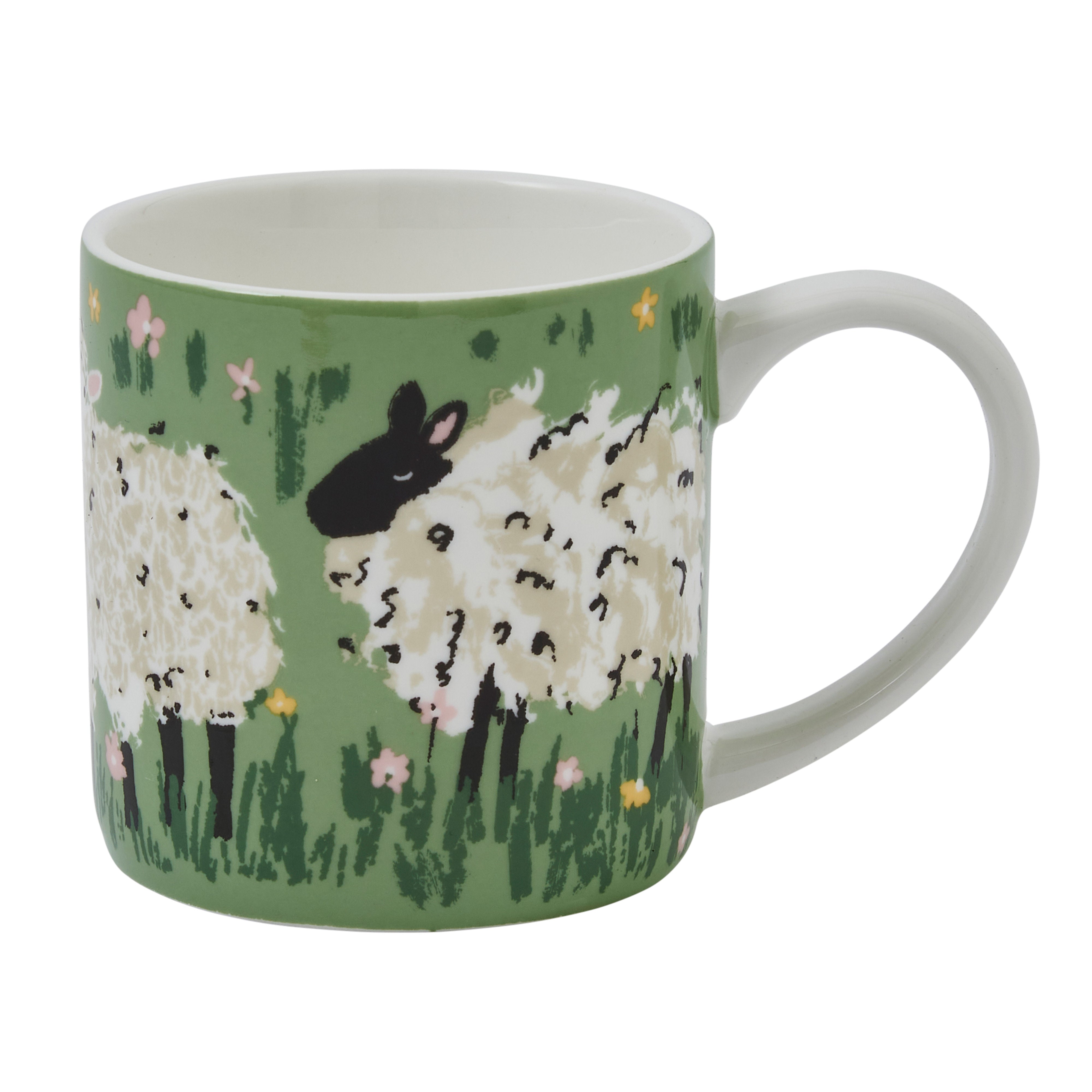 Ulster Weavers Woolly Sheep New Bone China Mug Green