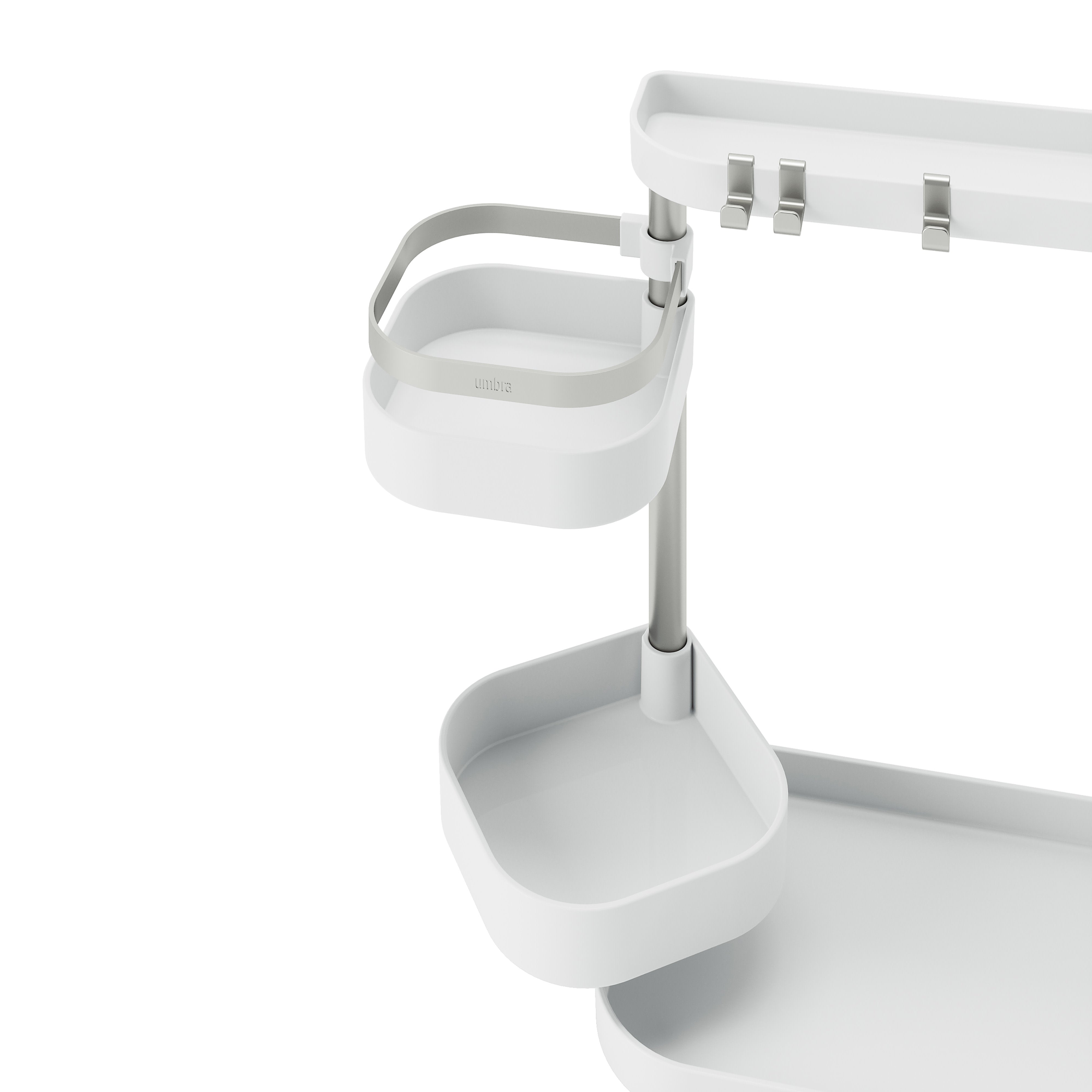 Umbra Holster Multilevel Organizer White & Nickel