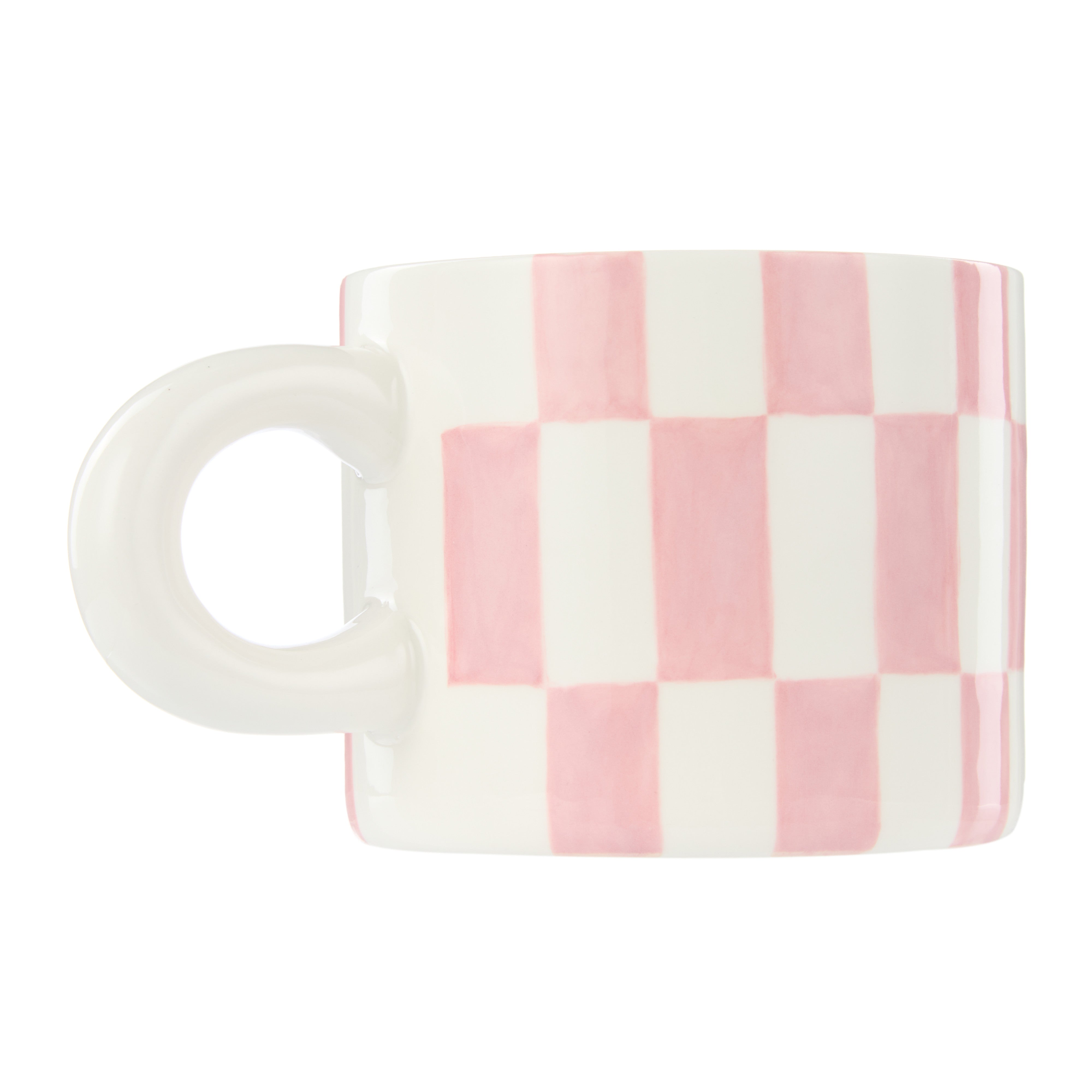 Emporium Check Mug & Plate Set Pink & Green