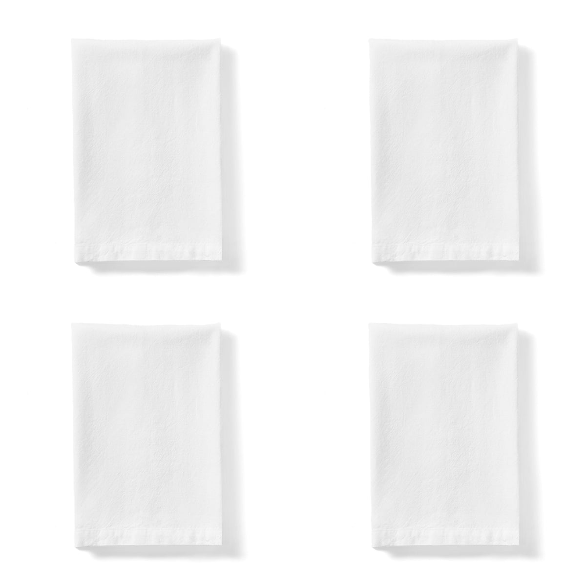 Amalfi Sorrento Liveable Linen Napkins 4 Piece Set White