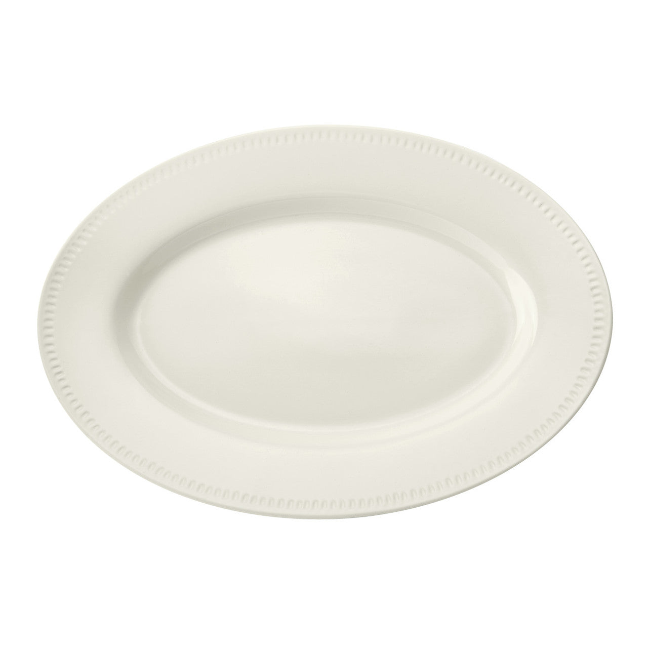 Mikasa Cranborne Stoneware Oval Serving Platter 39cm (Cream)
