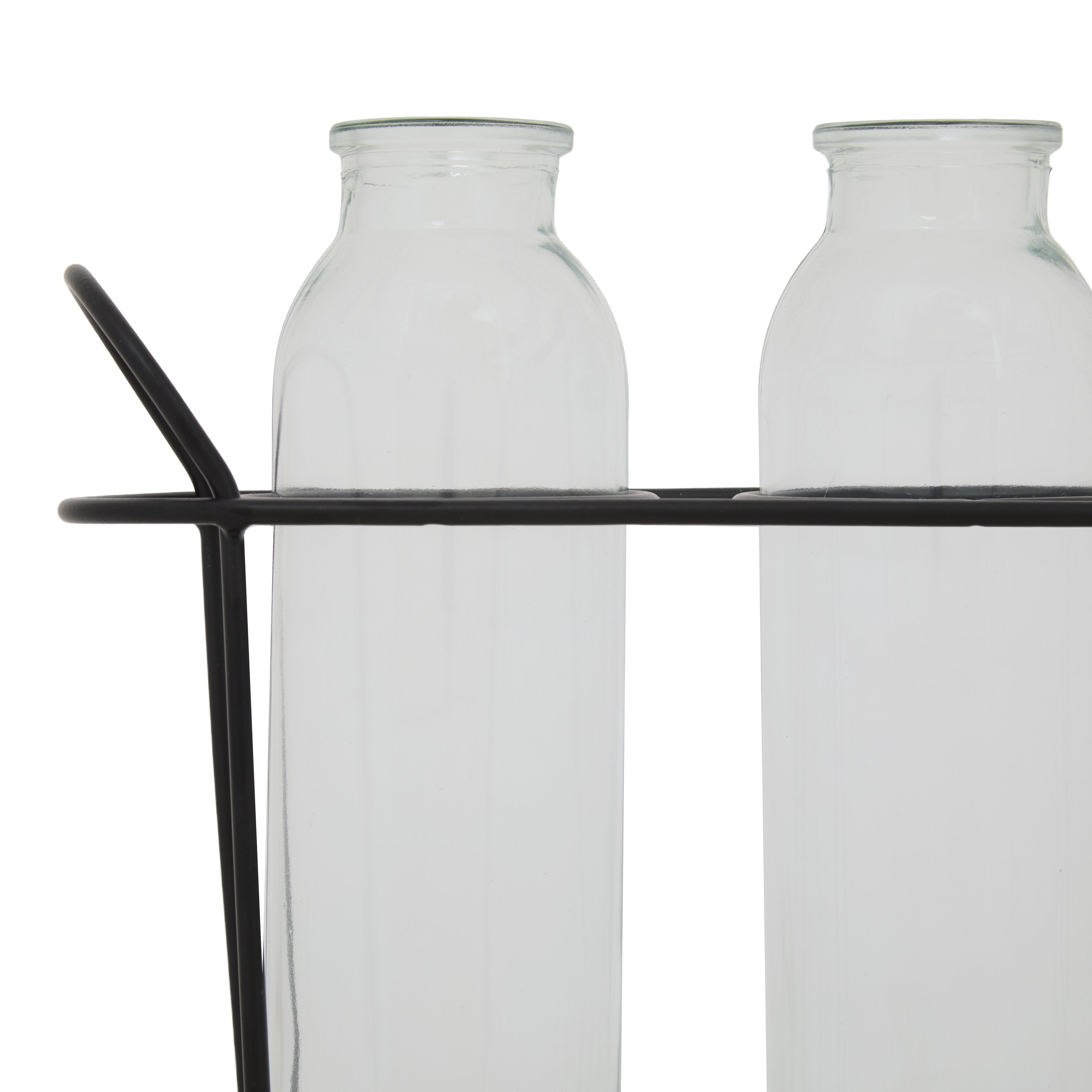 Society Home Altea Decor Bottles in Stand 4pcs Set