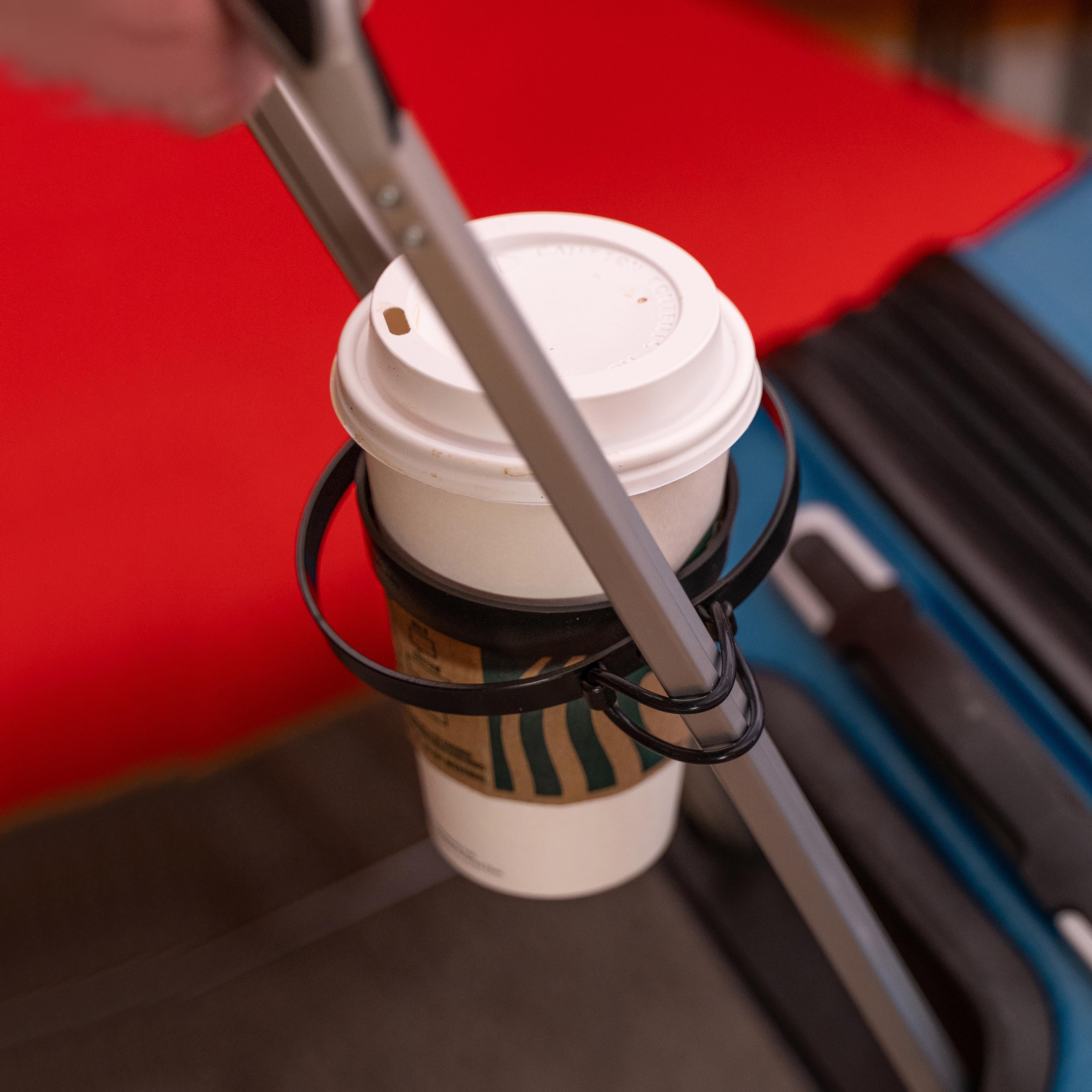 Kikkerland Suitcase Cup Holder Black