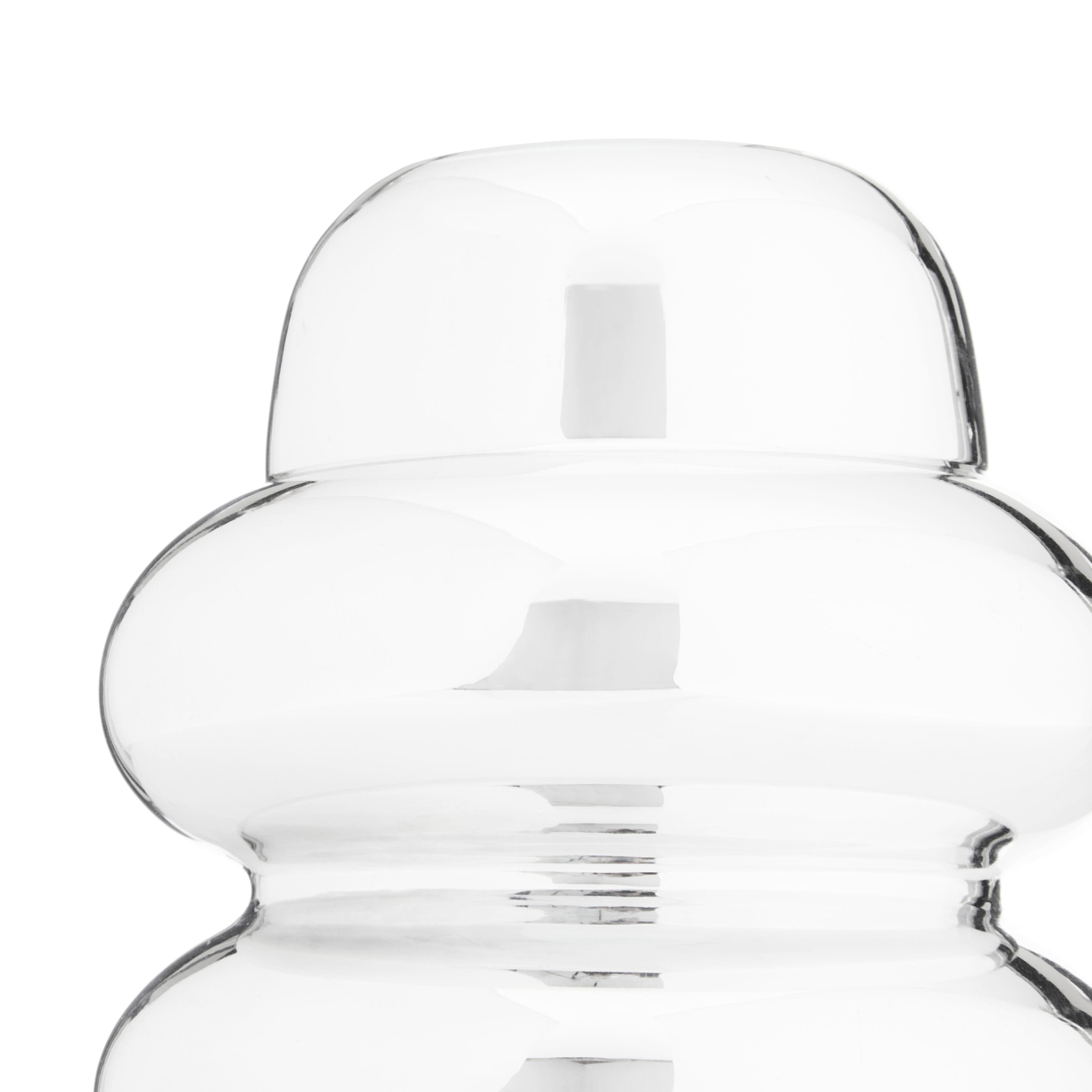 Amalfi Gallium Glass Metallic Vase Small Silver
